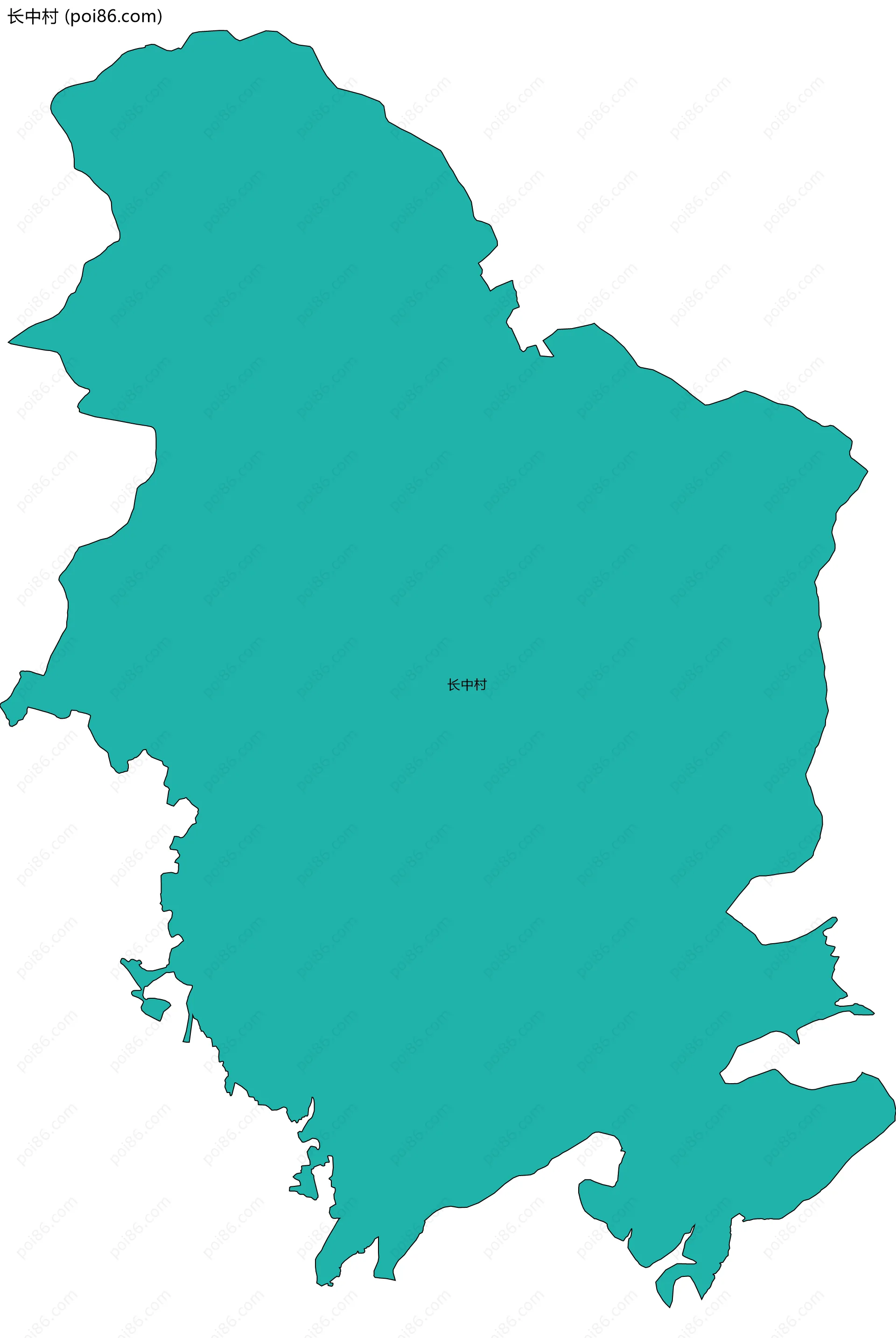 长中村边界地图