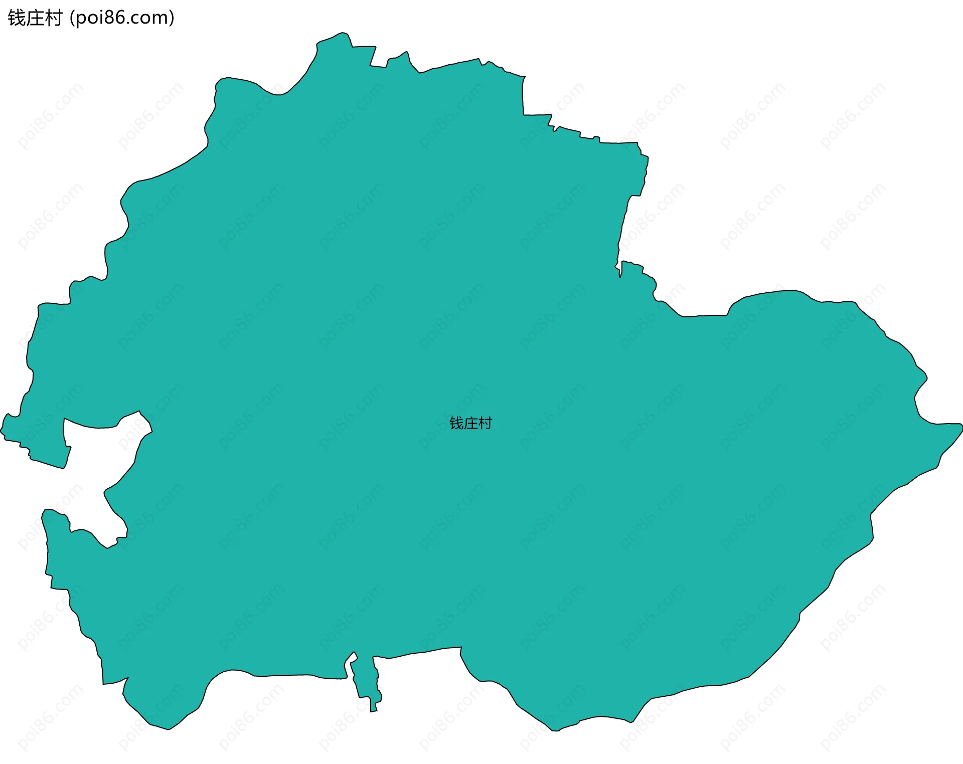 钱庄村边界地图