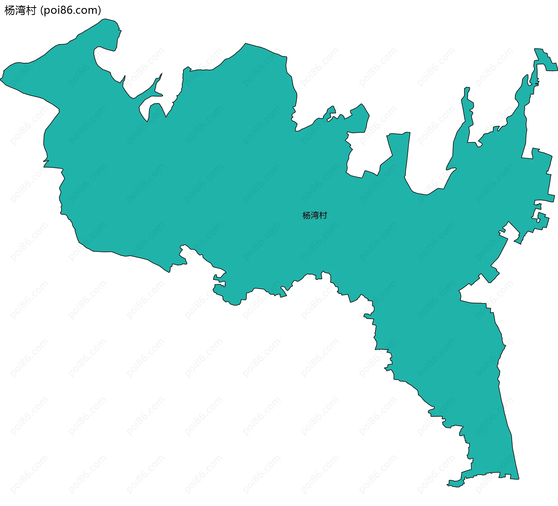 杨湾村边界地图
