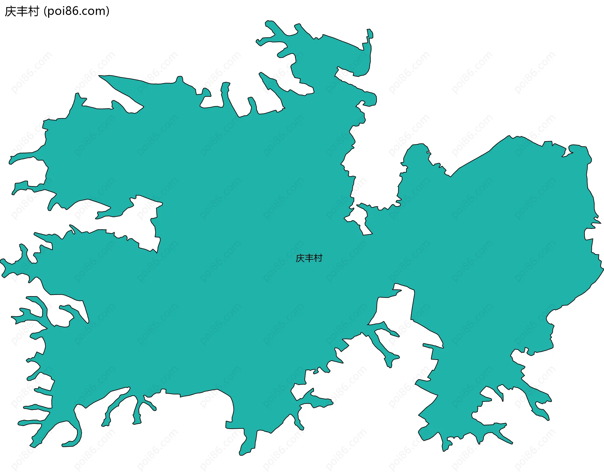 庆丰村边界地图