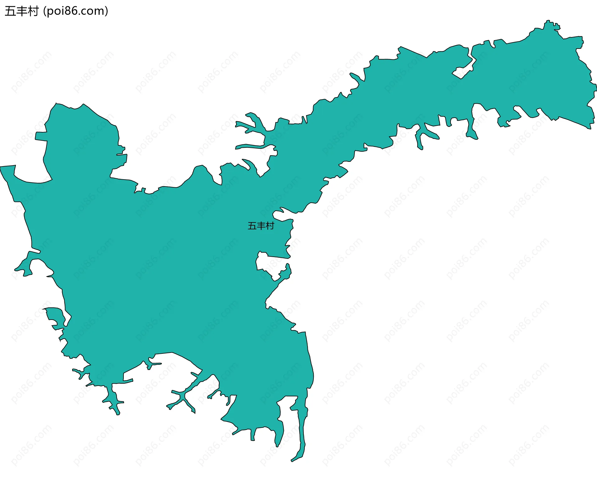 五丰村边界地图