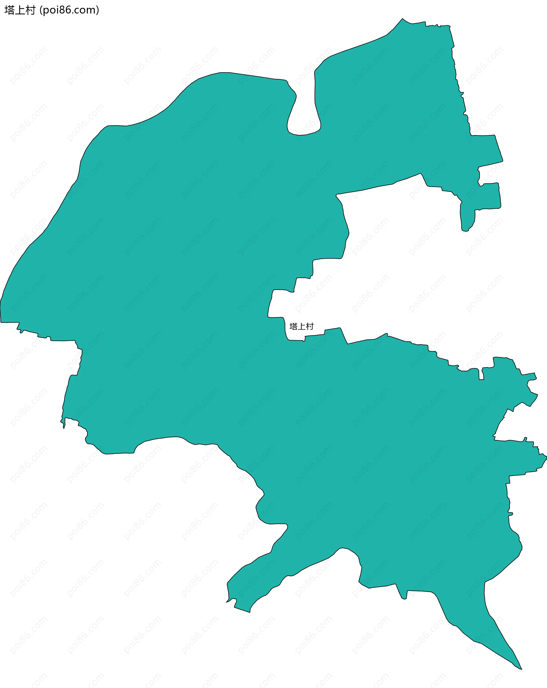 塔上村边界地图