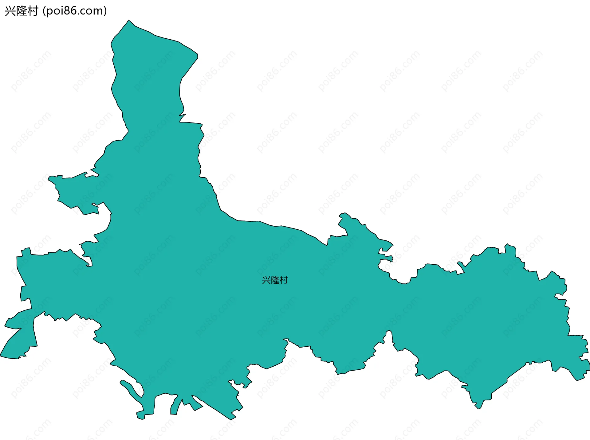 兴隆村边界地图