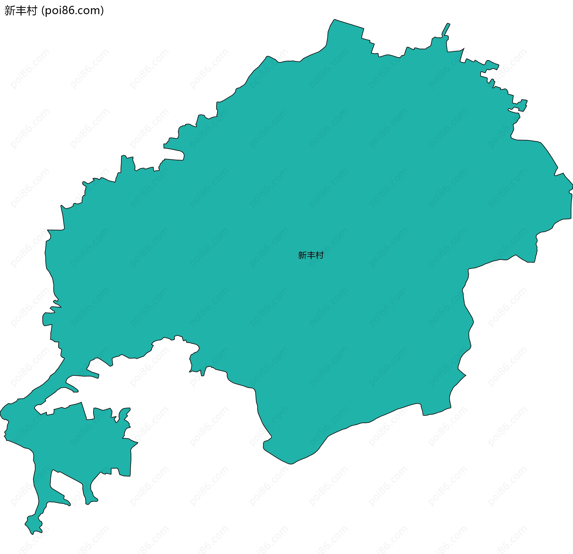 新丰村边界地图
