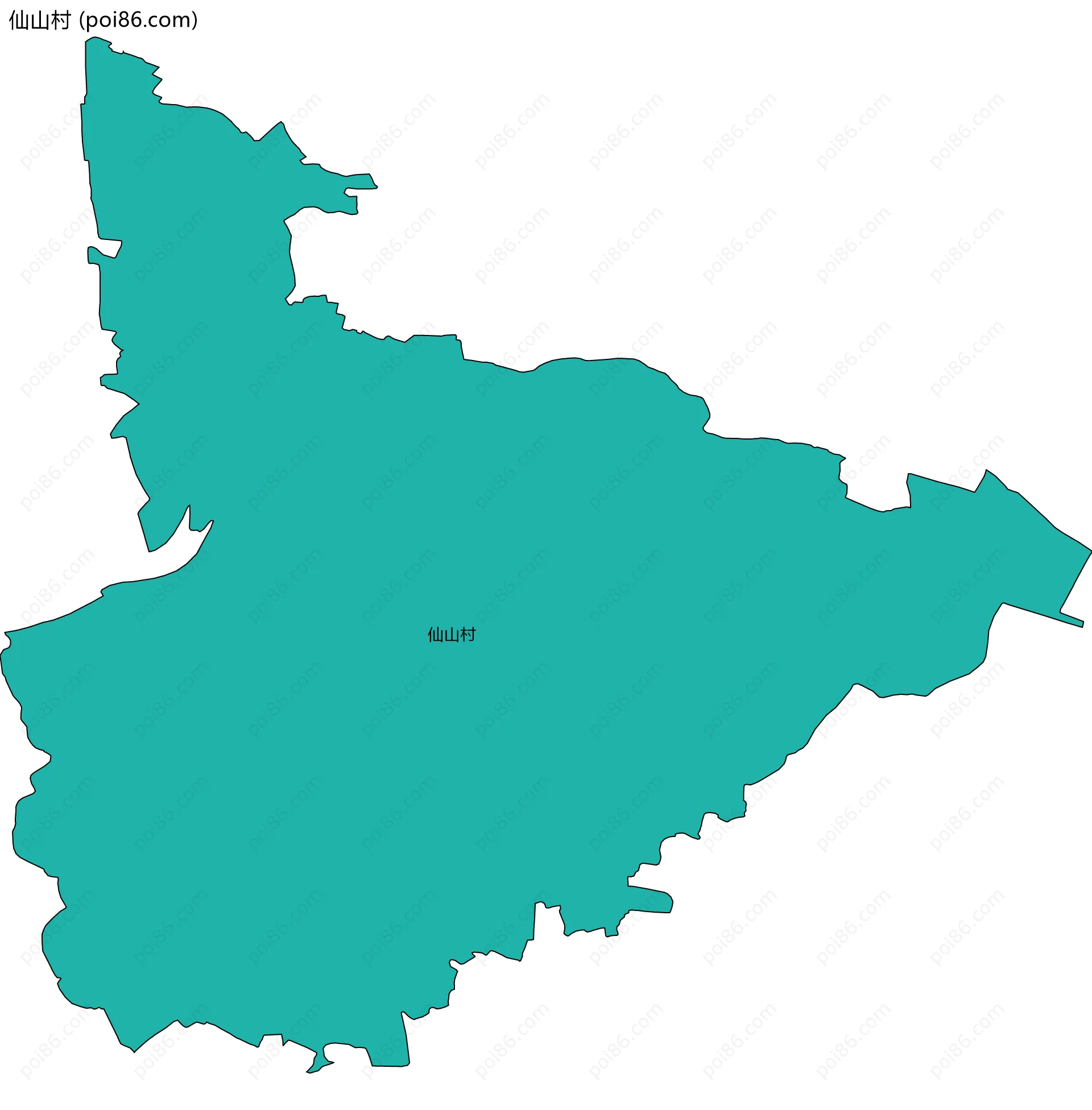 仙山村边界地图