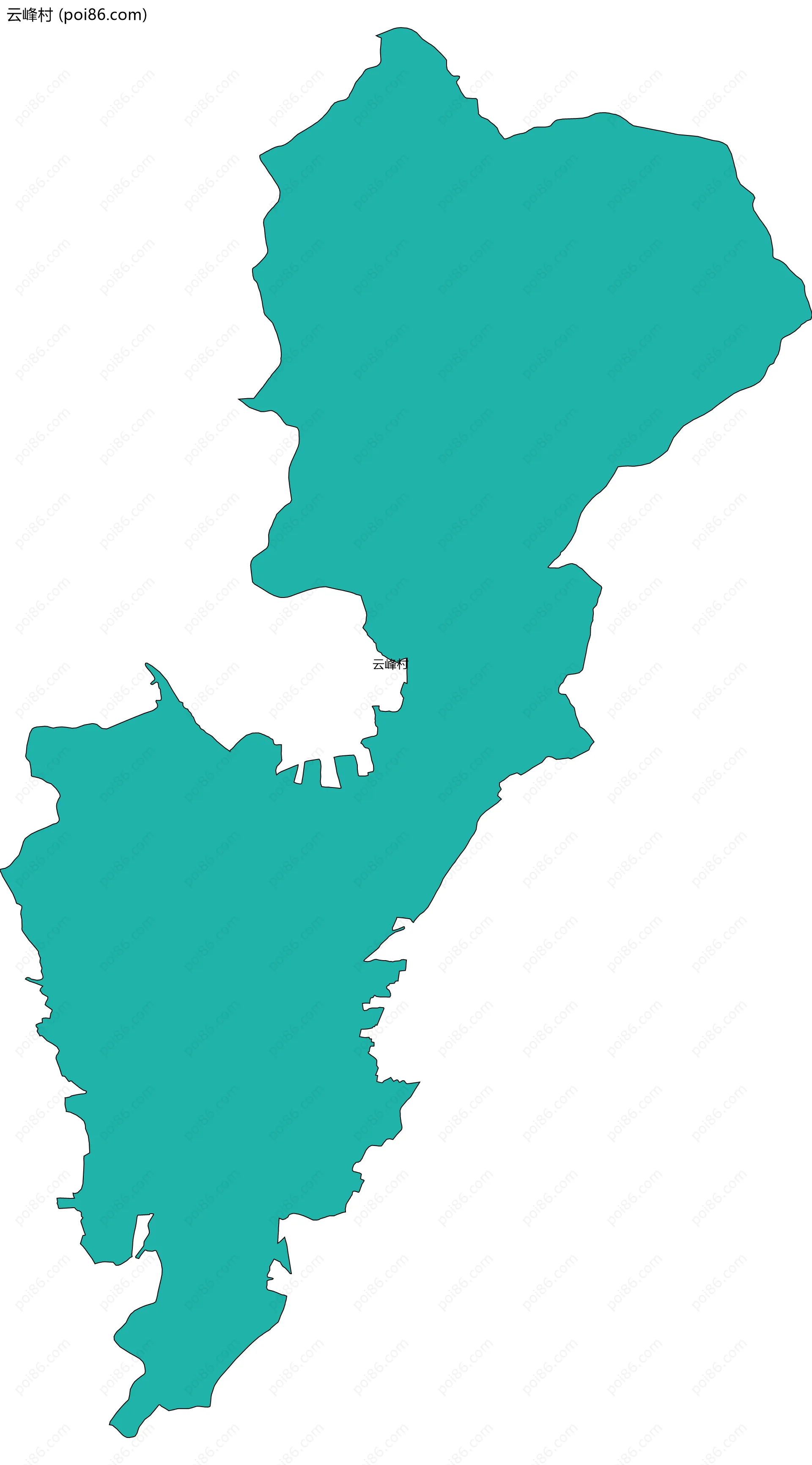 云峰村边界地图