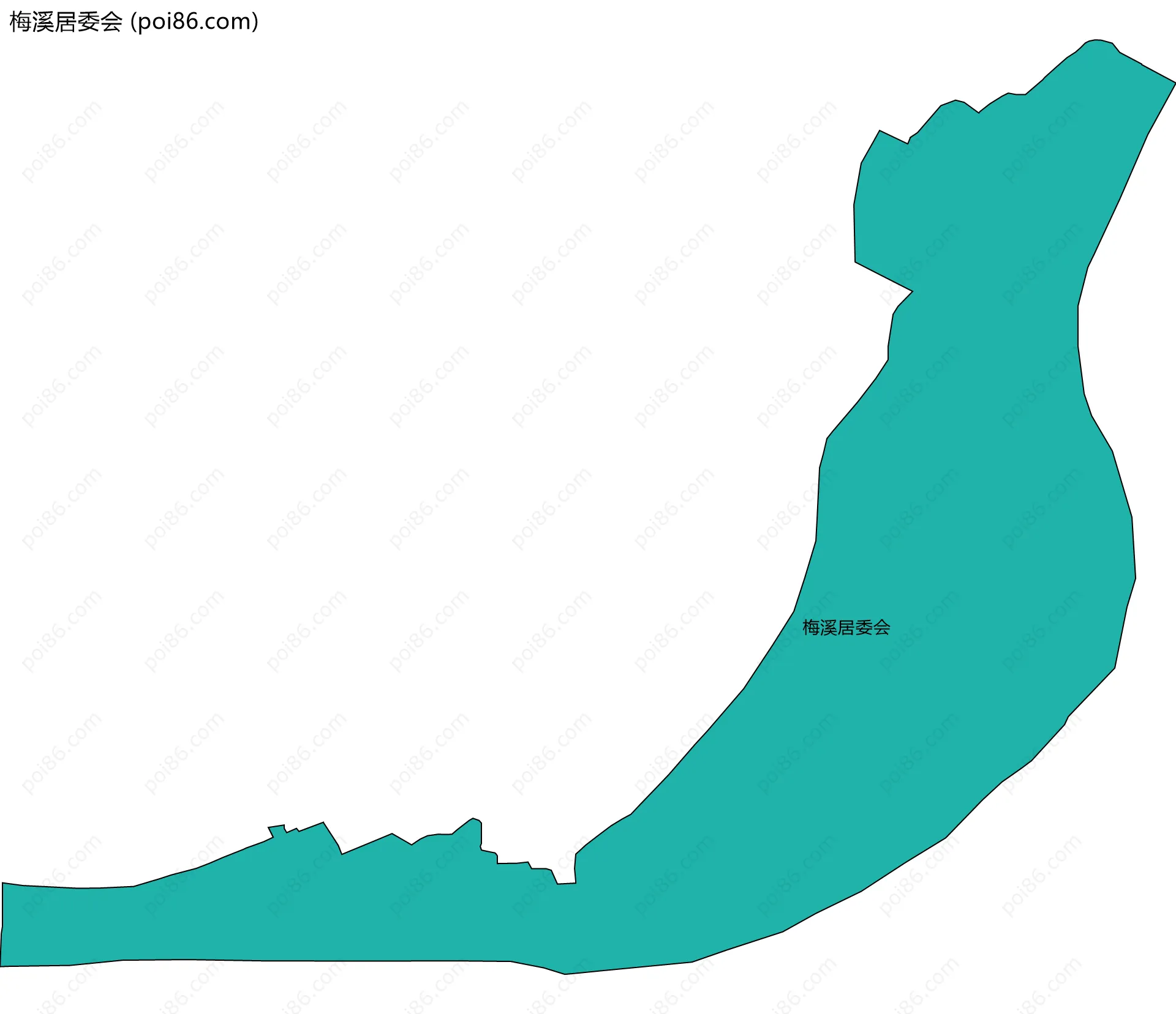 梅溪居委会边界地图