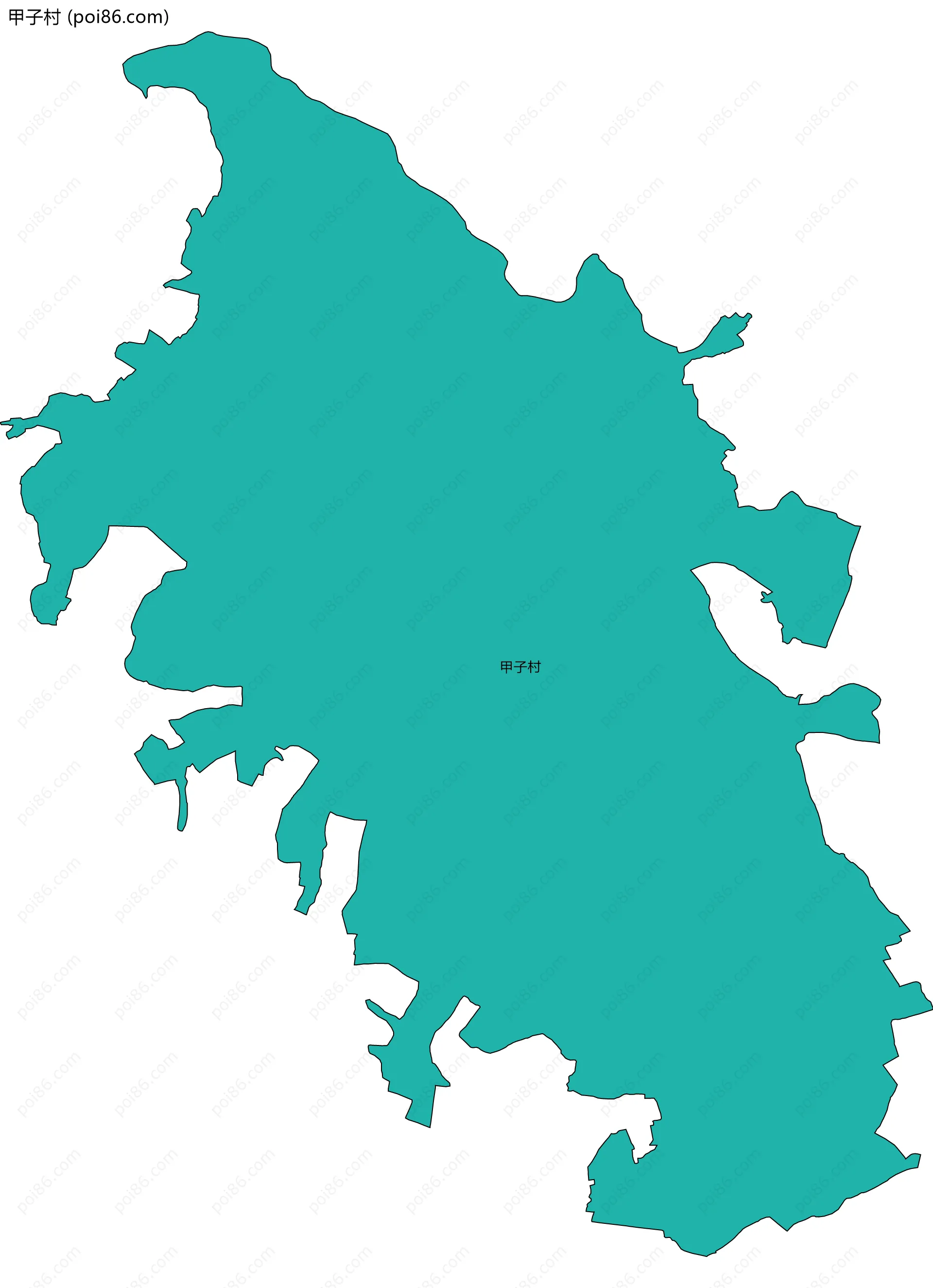 甲子村边界地图