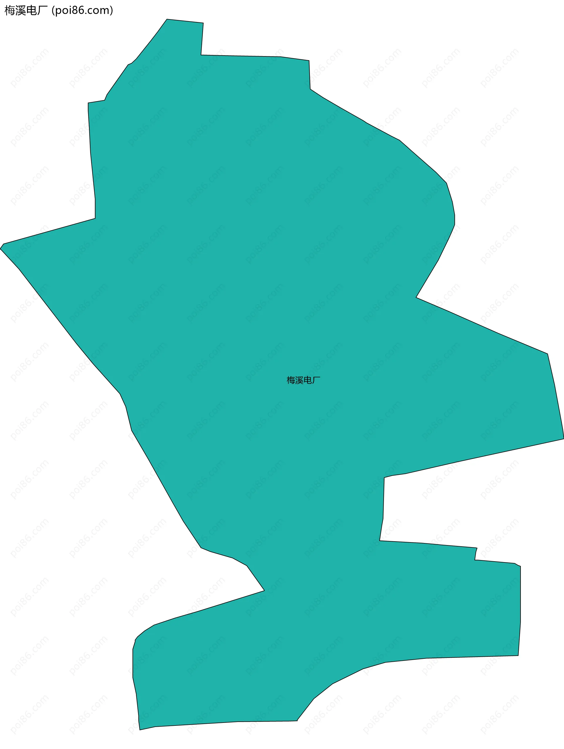 梅溪电厂边界地图