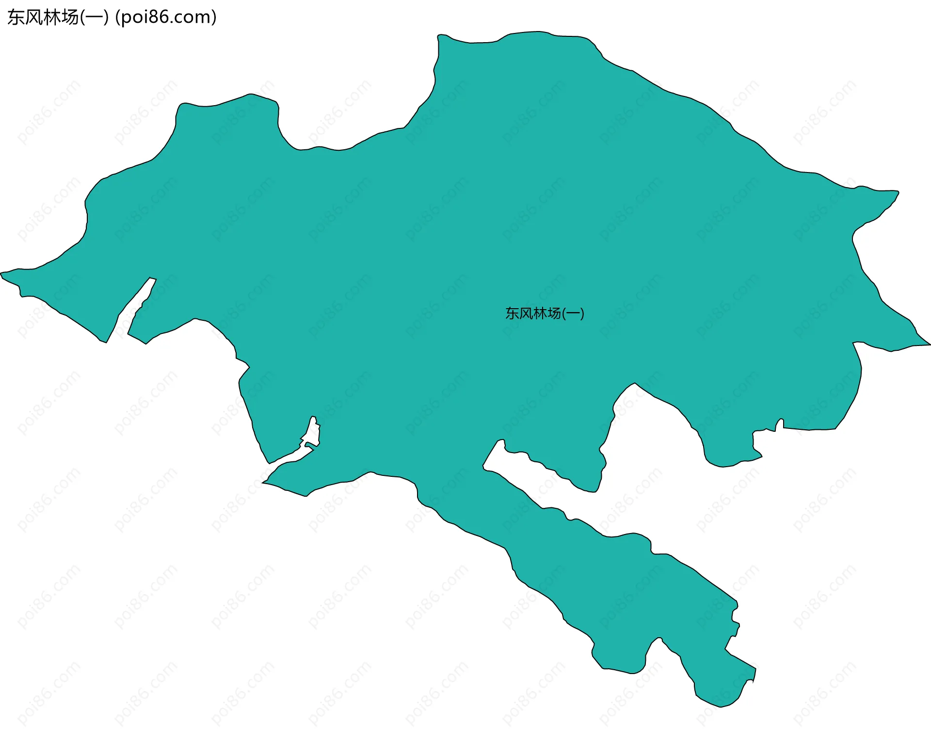 东风林场(一)边界地图