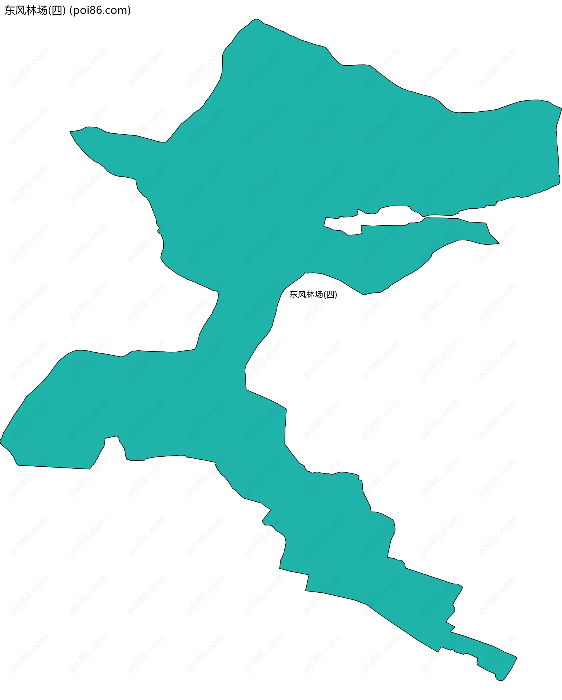 东风林场(四)边界地图