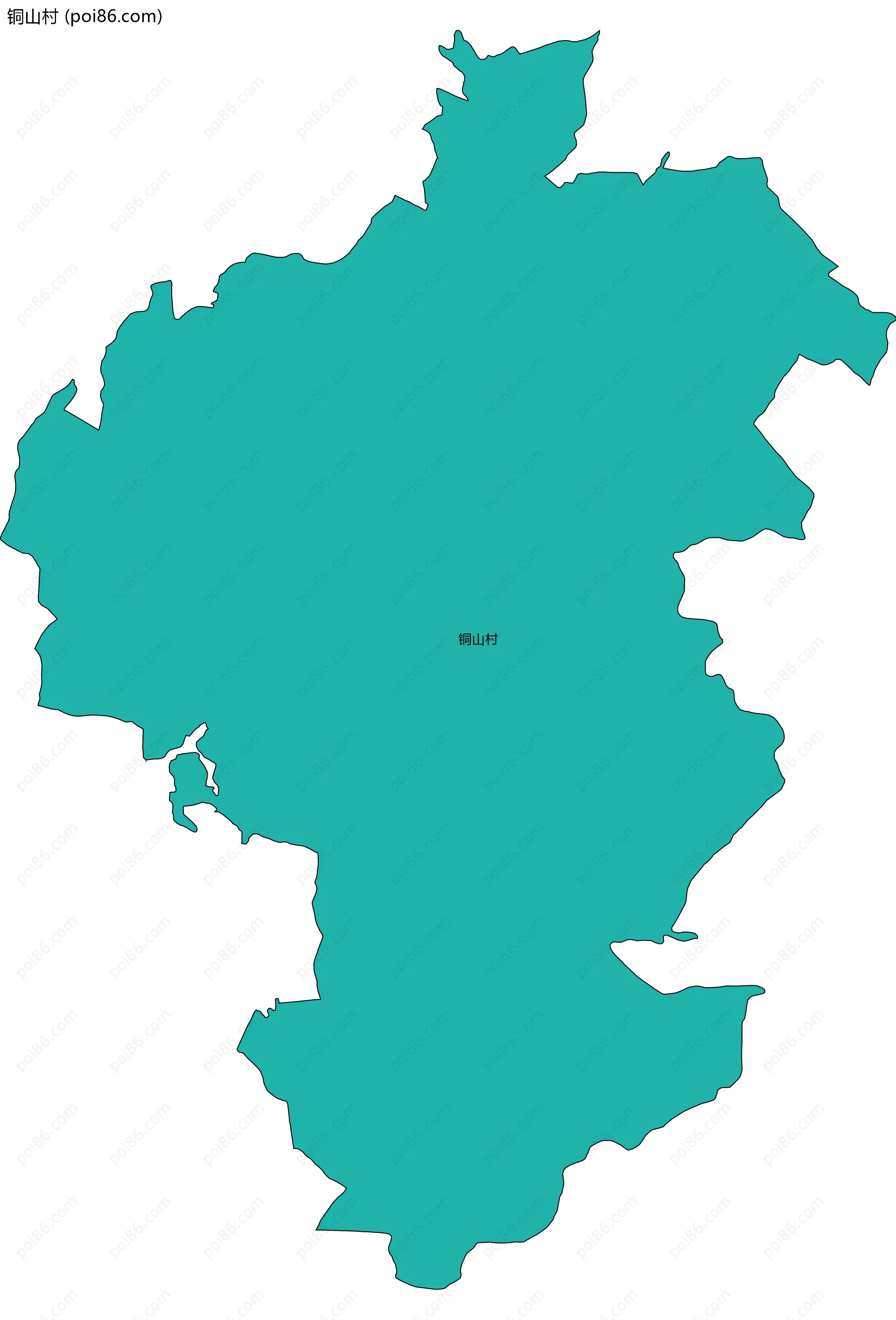 铜山村边界地图