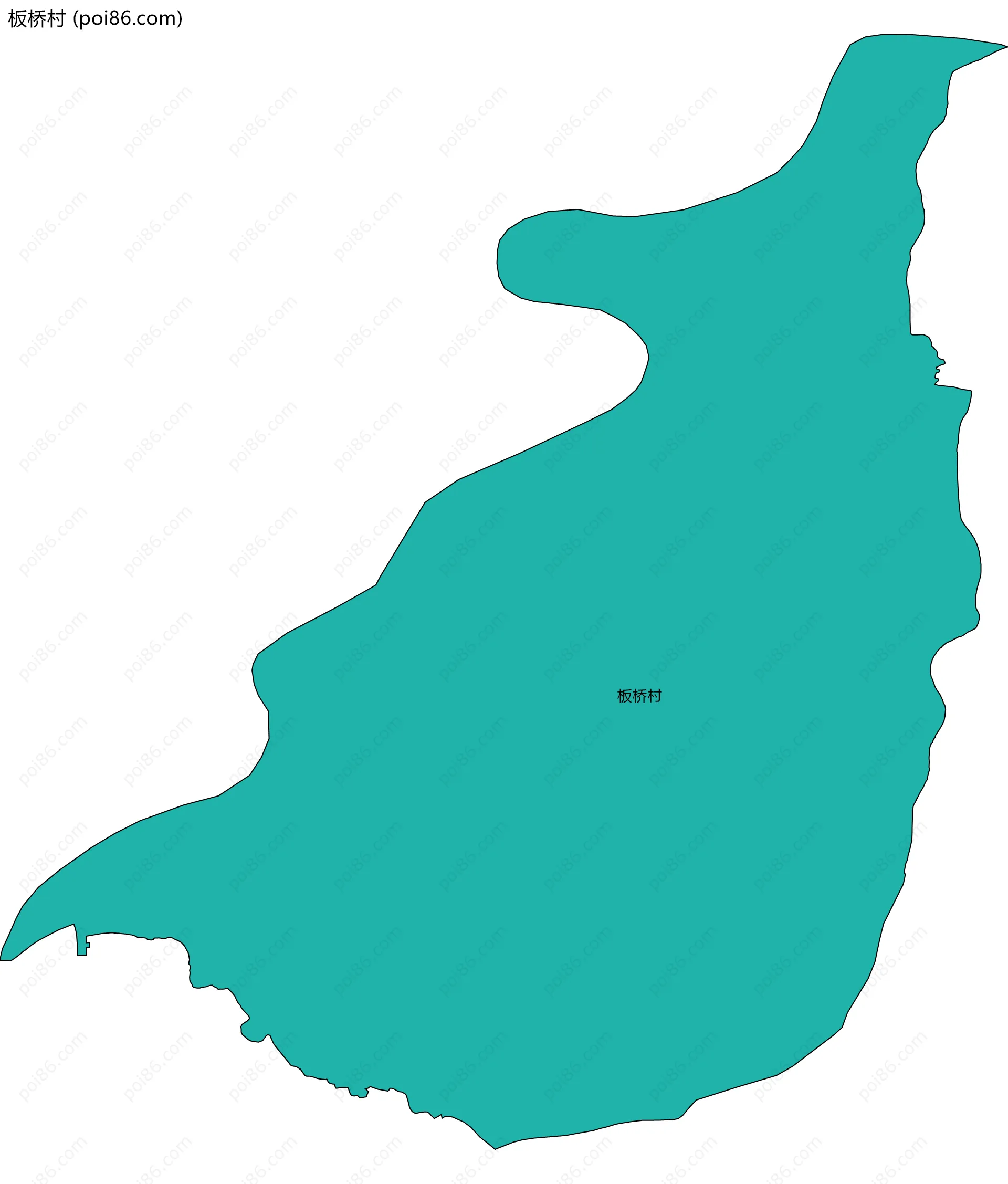 板桥村边界地图