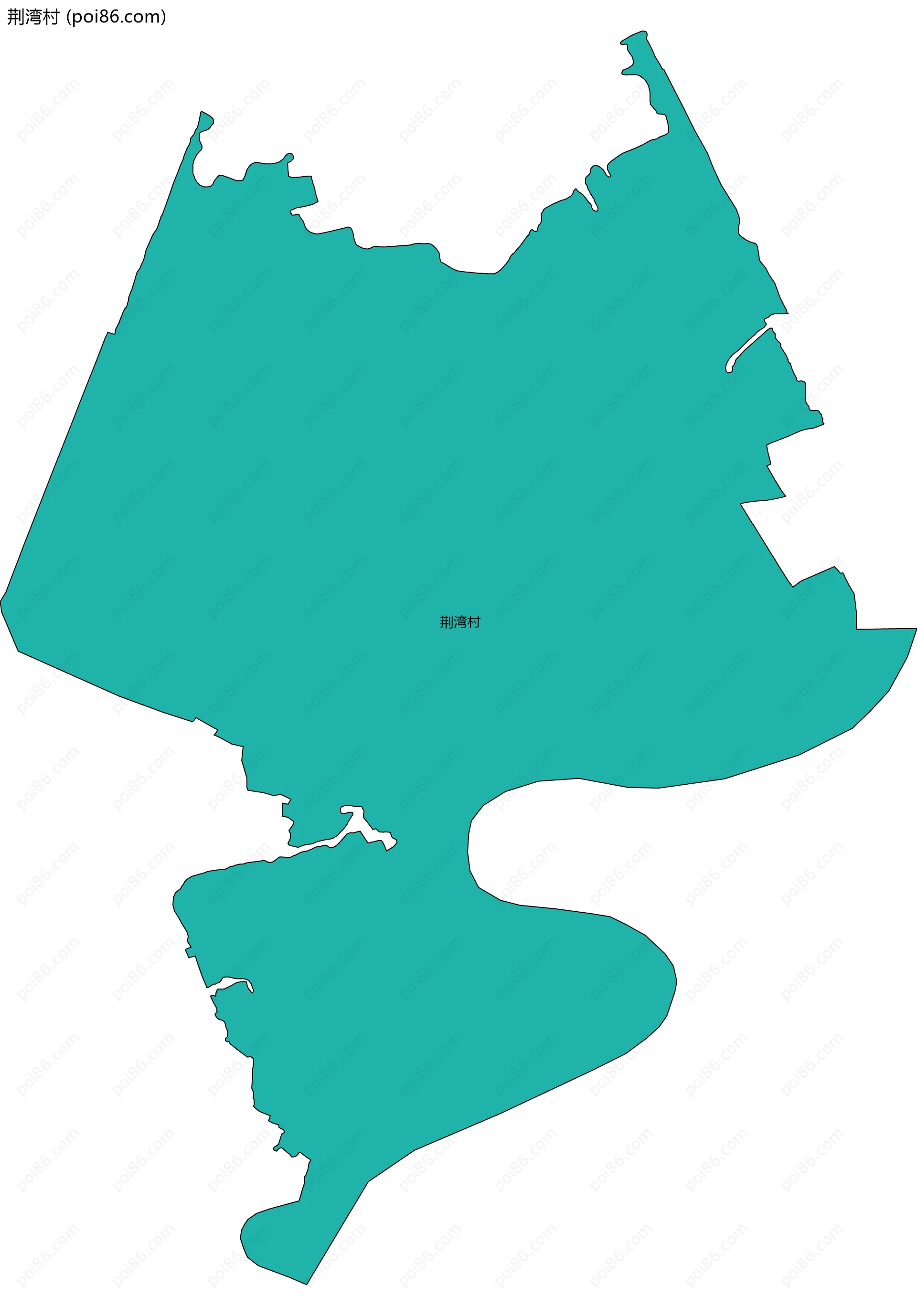 荆湾村边界地图