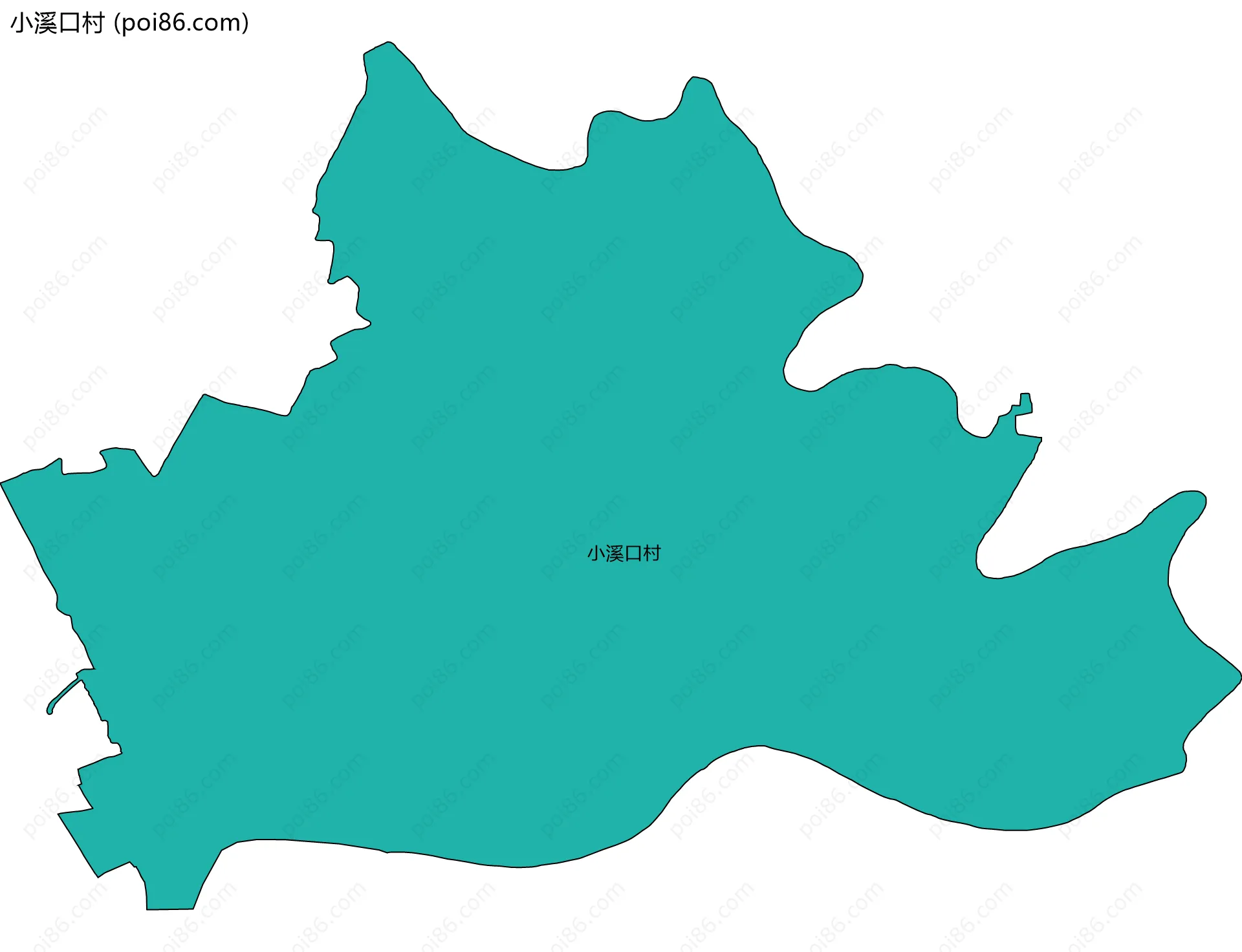 小溪口村边界地图