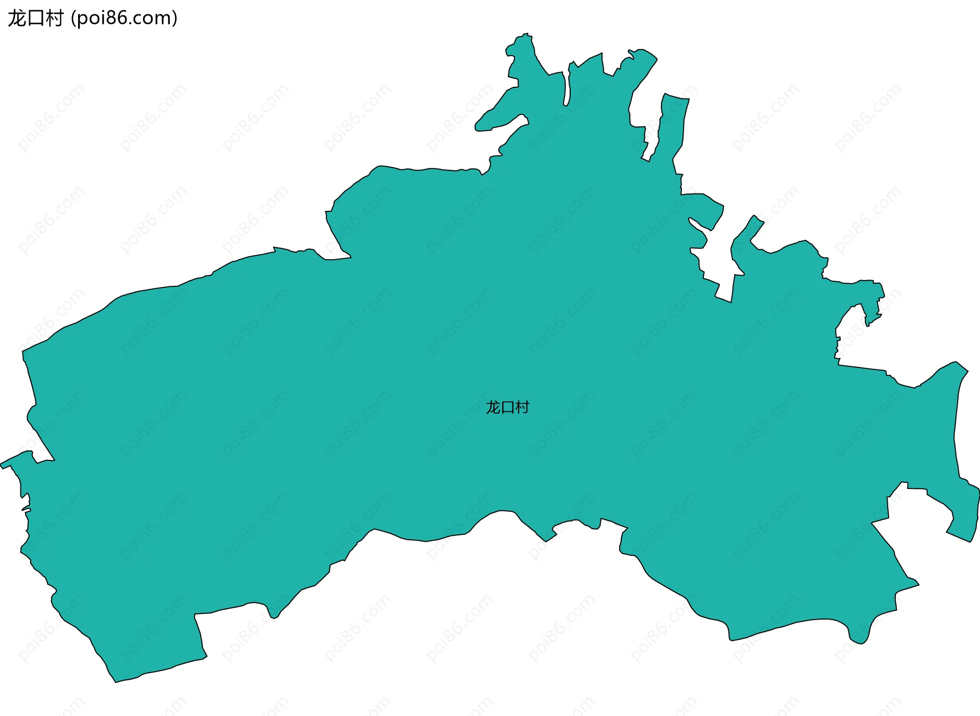 龙口村边界地图