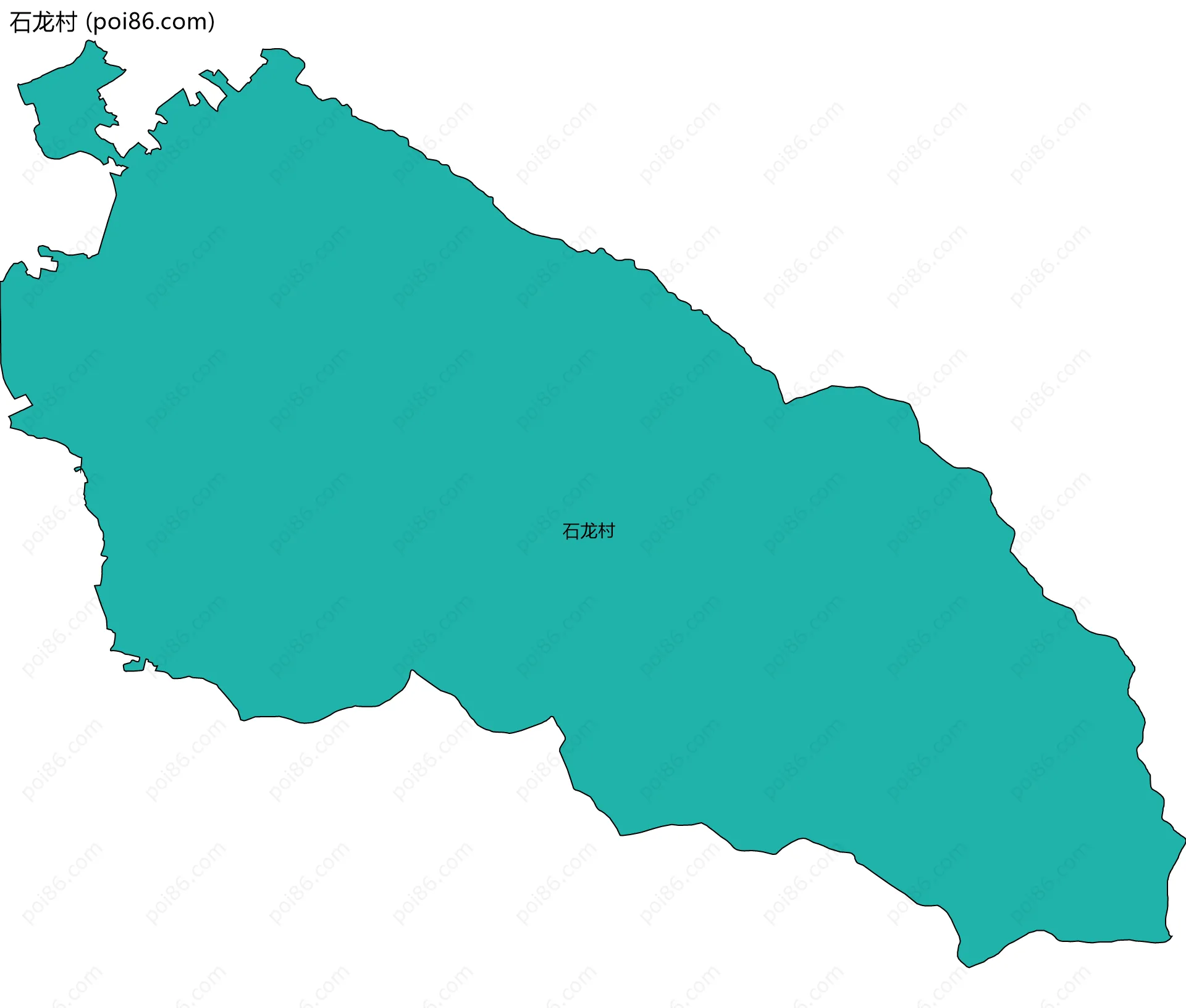 石龙村边界地图