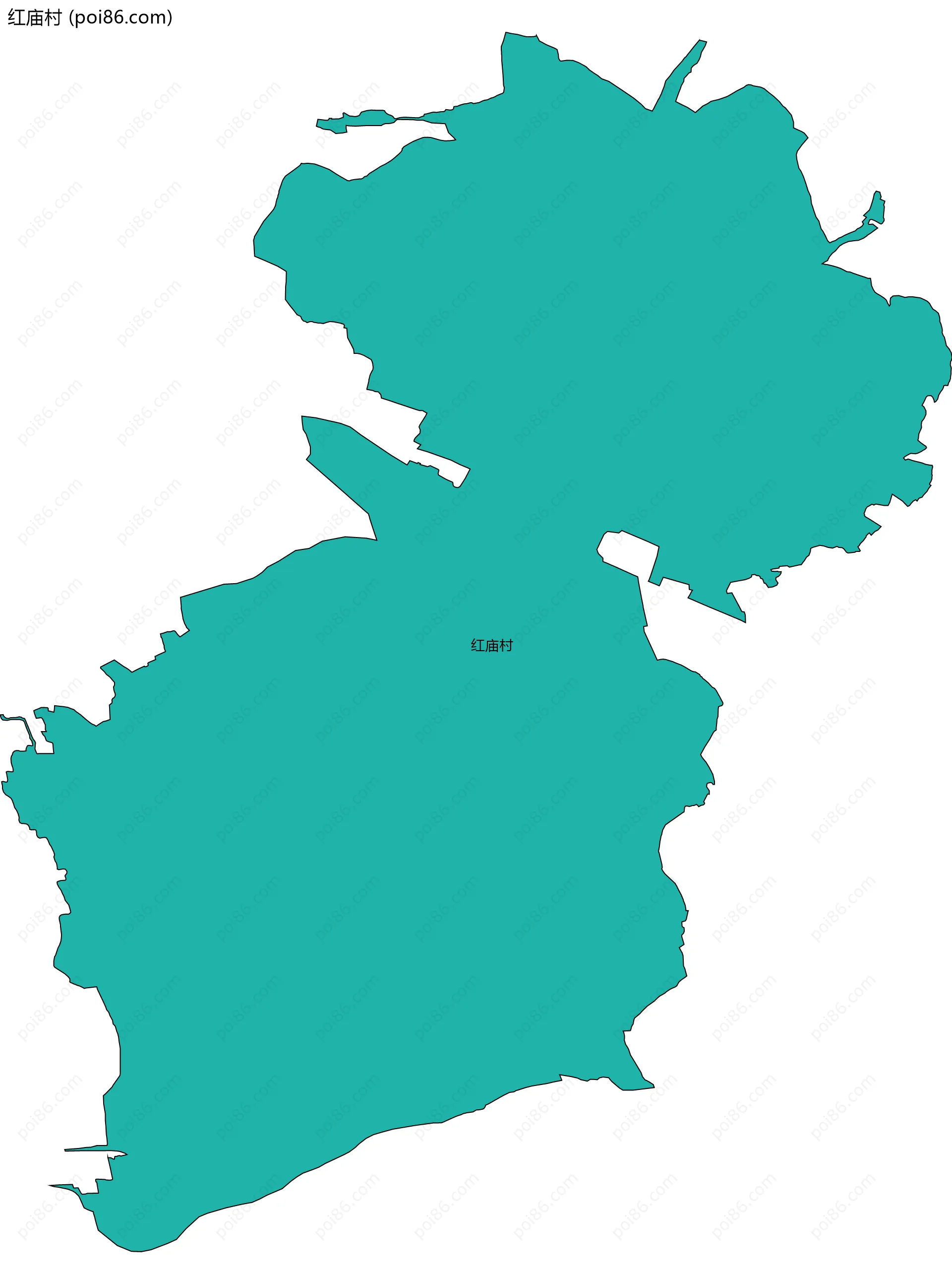 红庙村边界地图