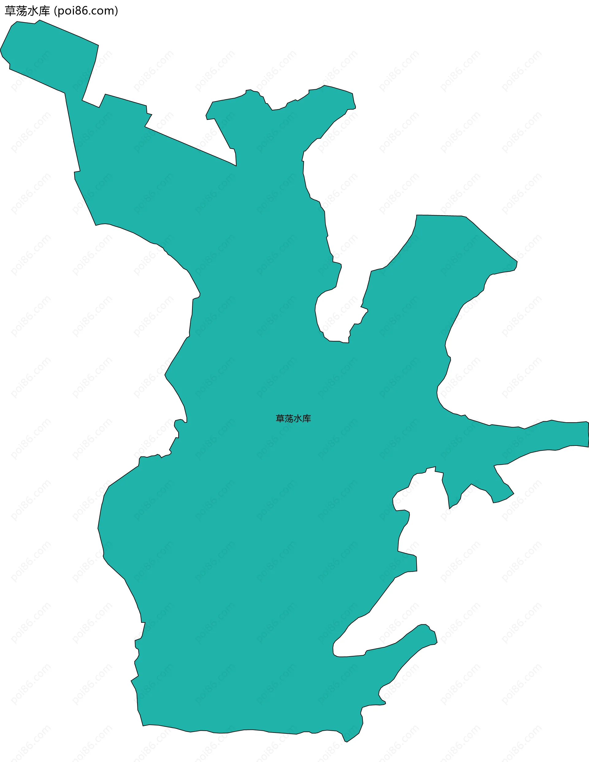 草荡水库边界地图