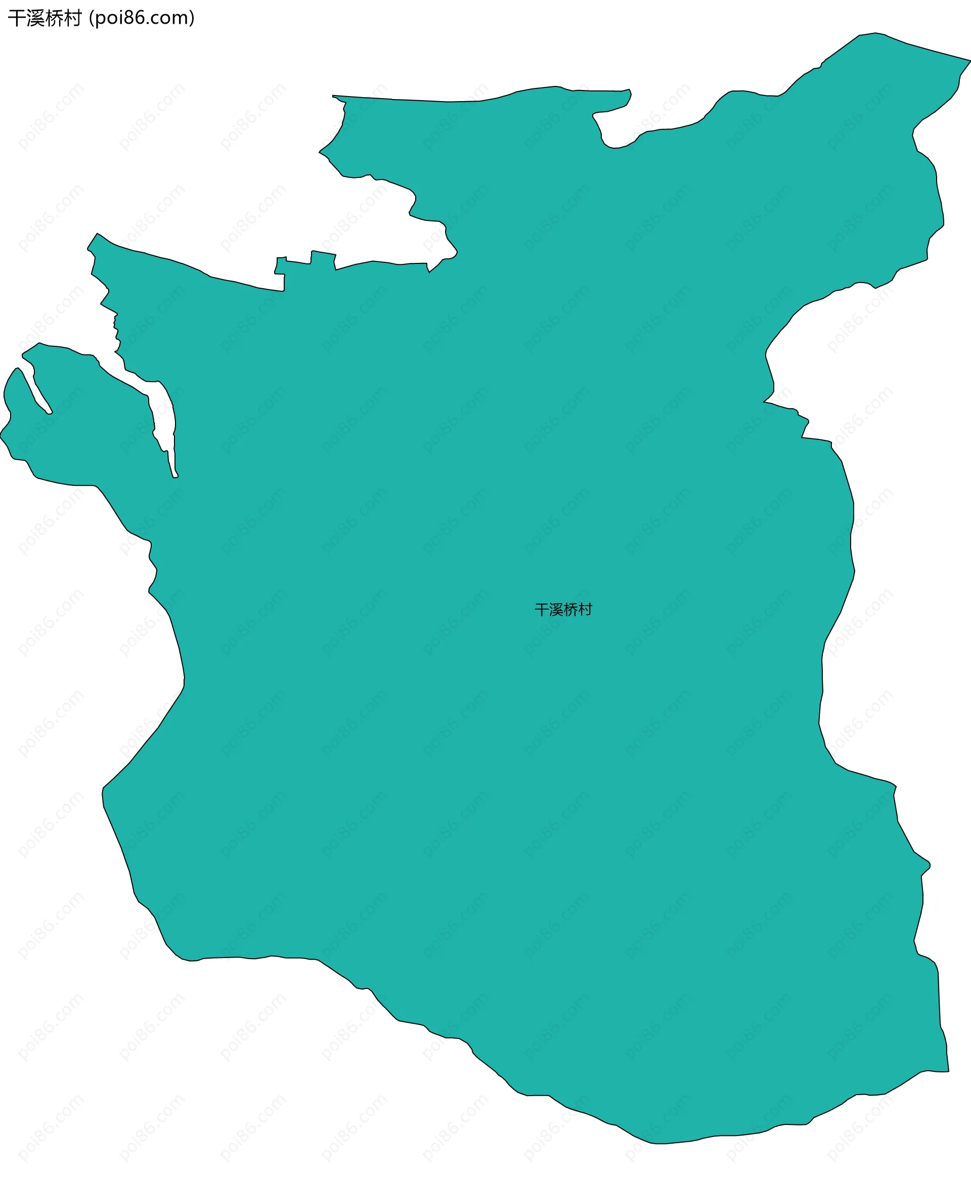 干溪桥村边界地图