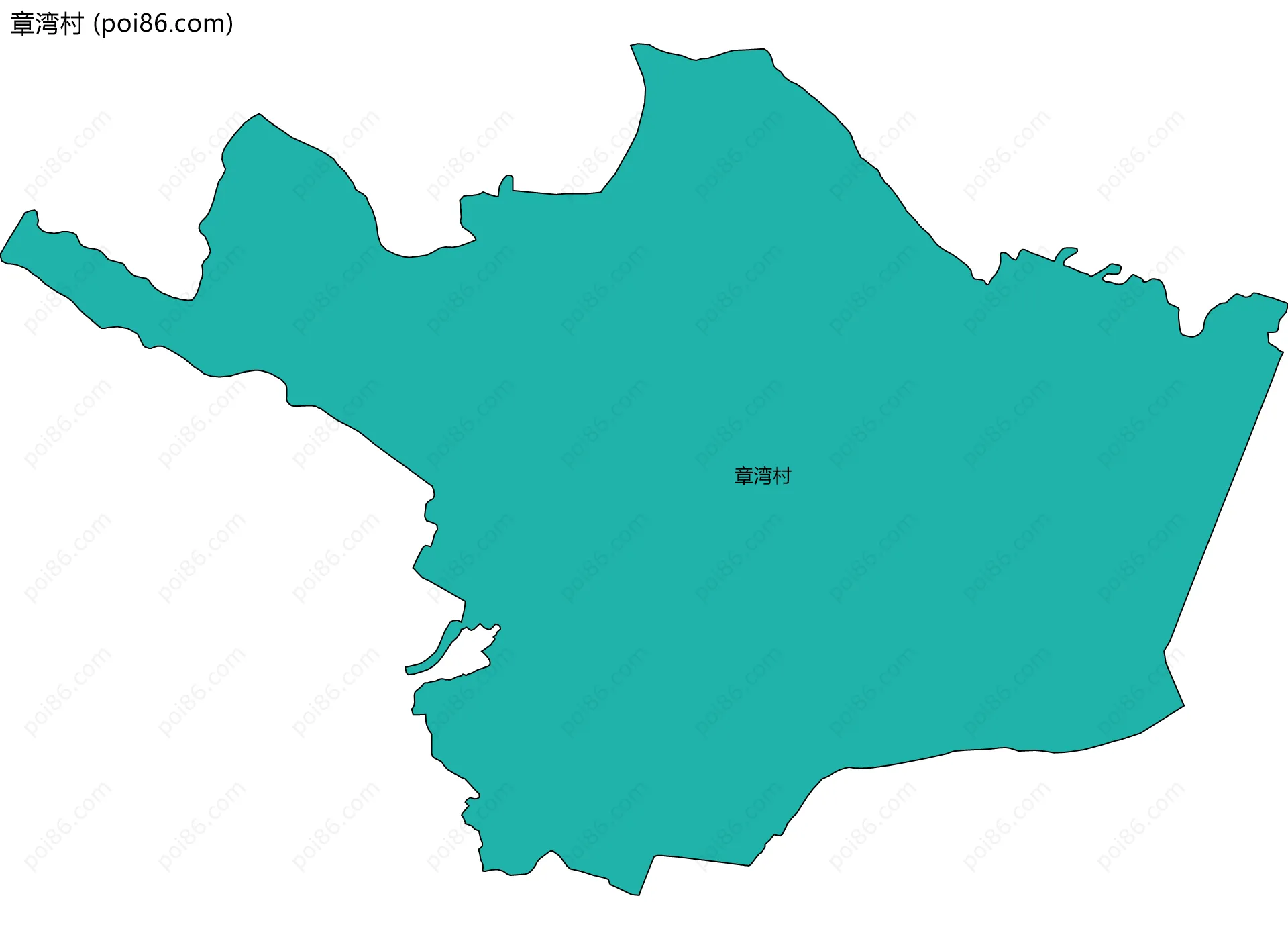 章湾村边界地图