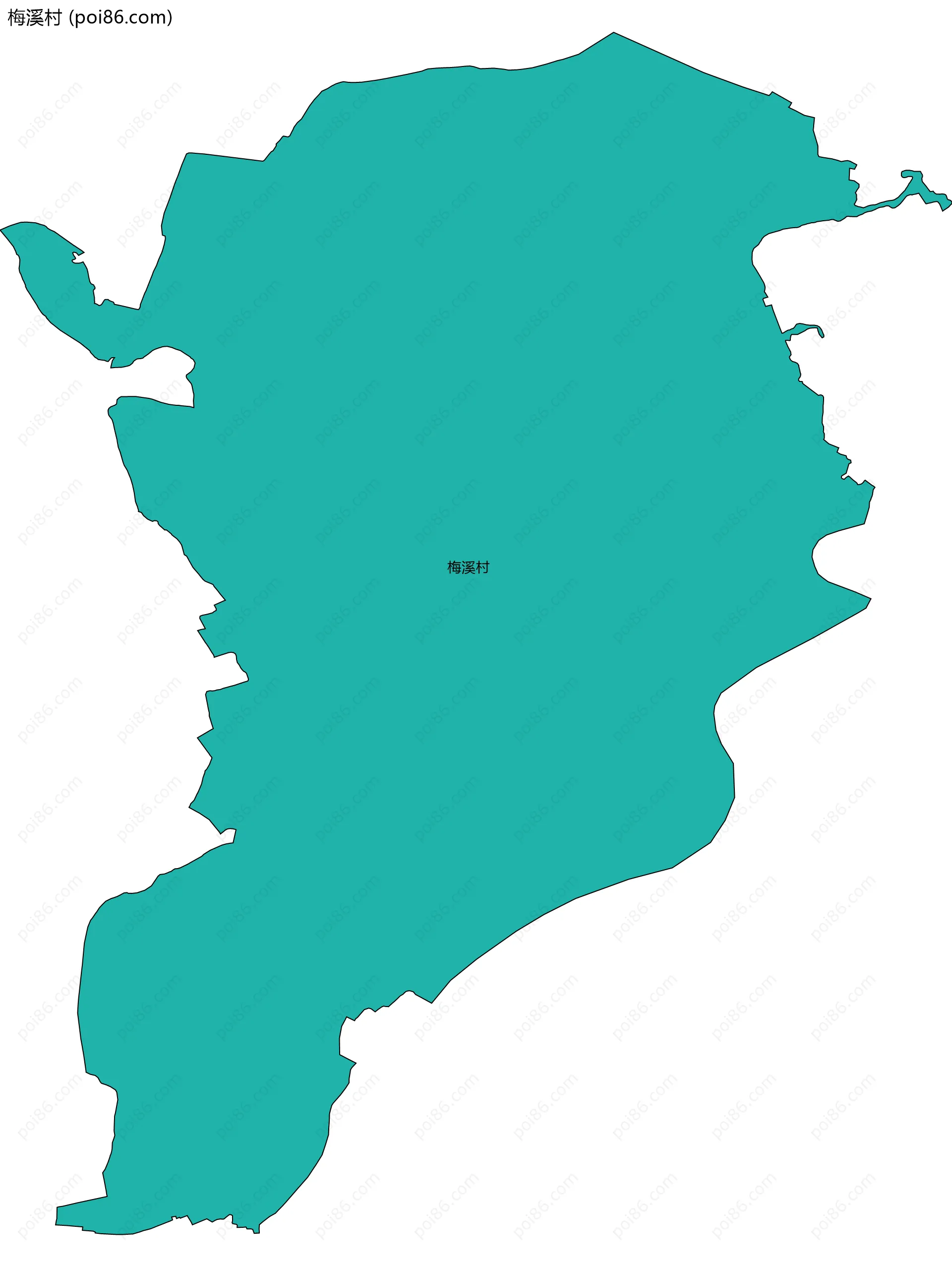 梅溪村边界地图