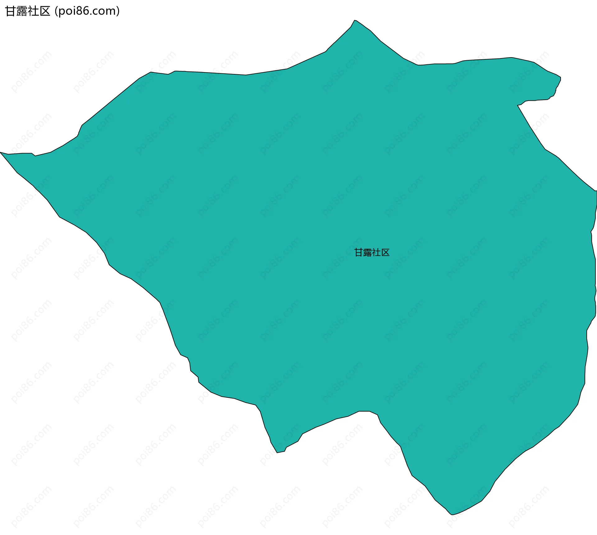 甘露社区边界地图
