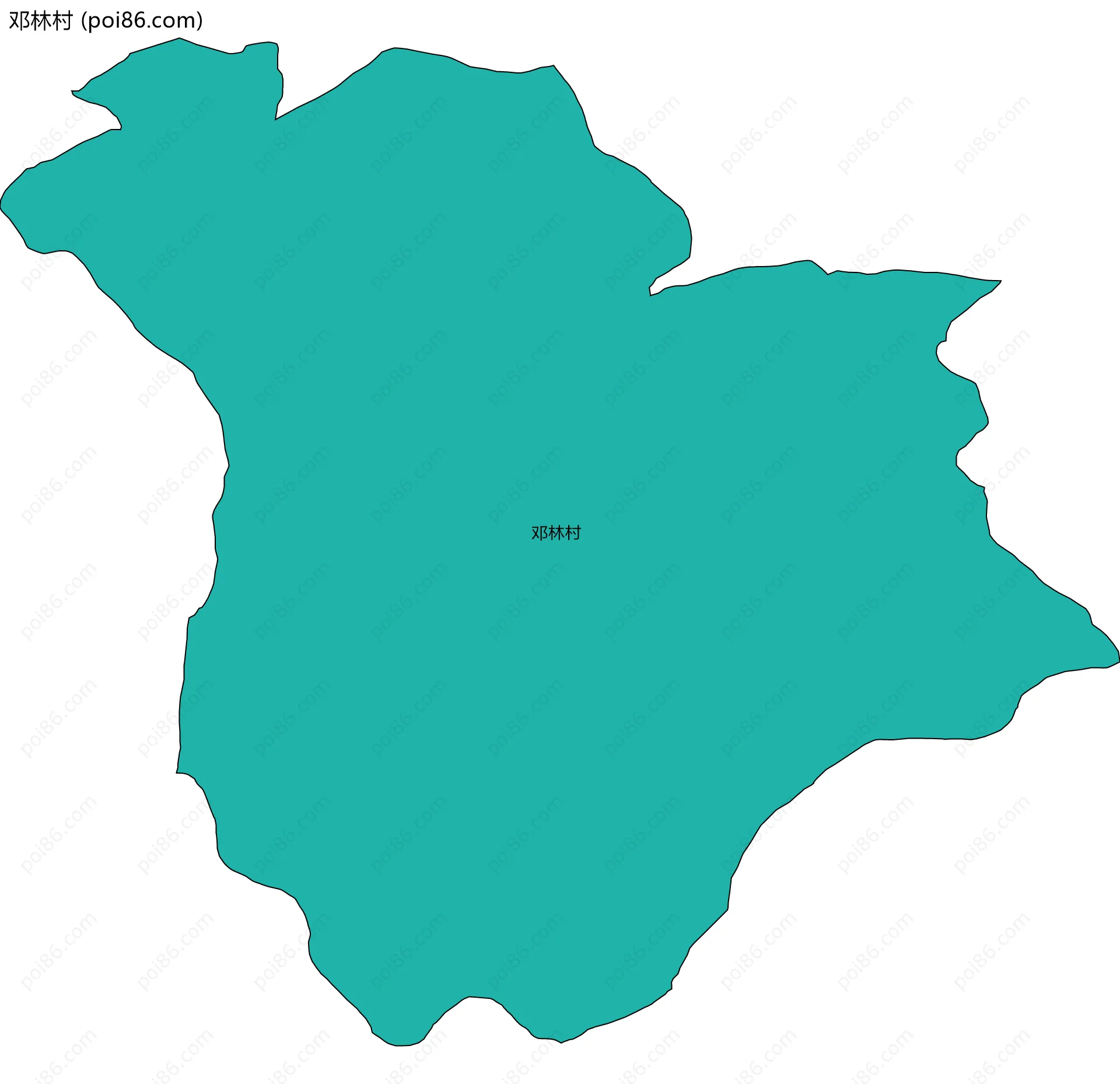 邓林村边界地图