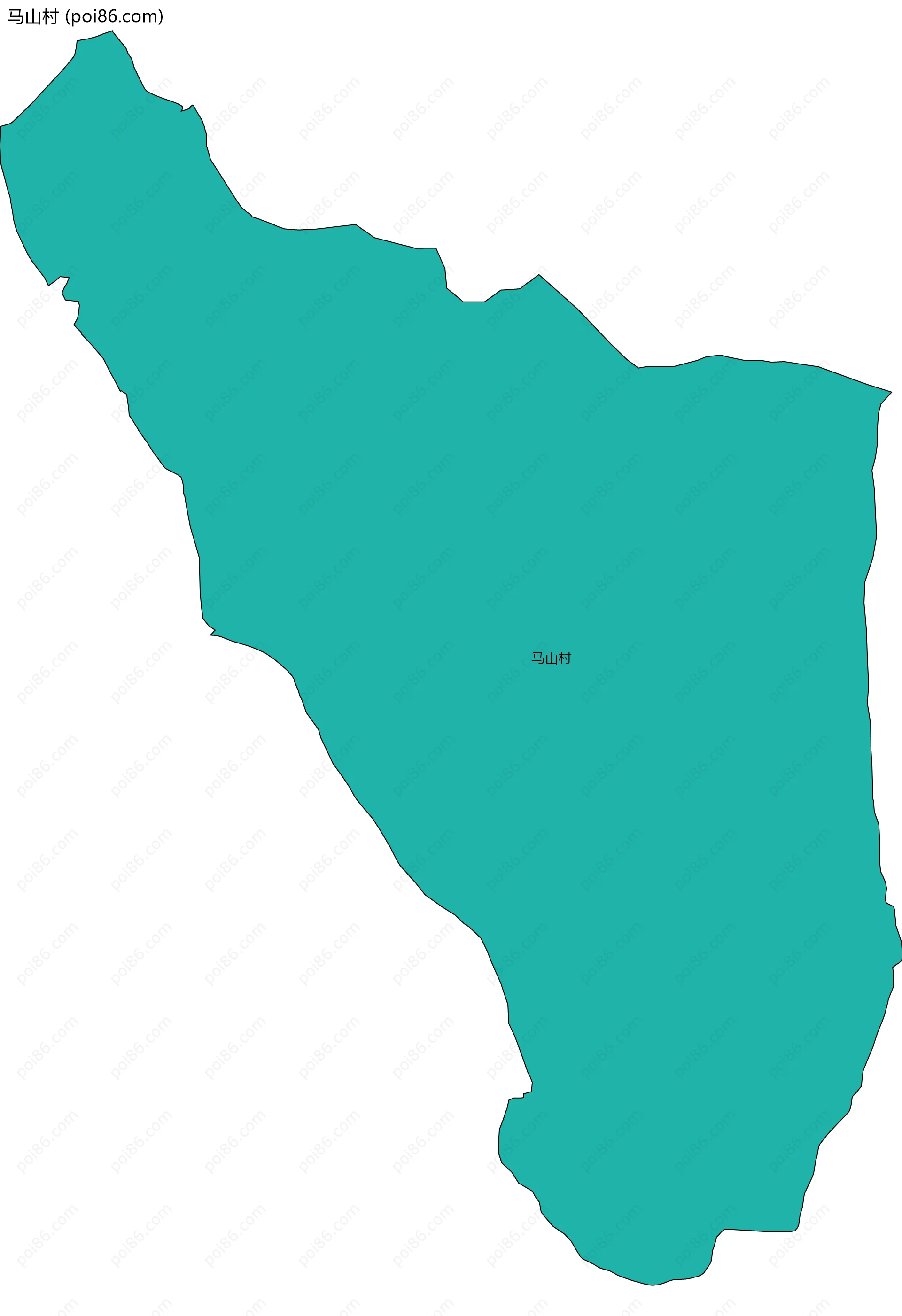 马山村边界地图