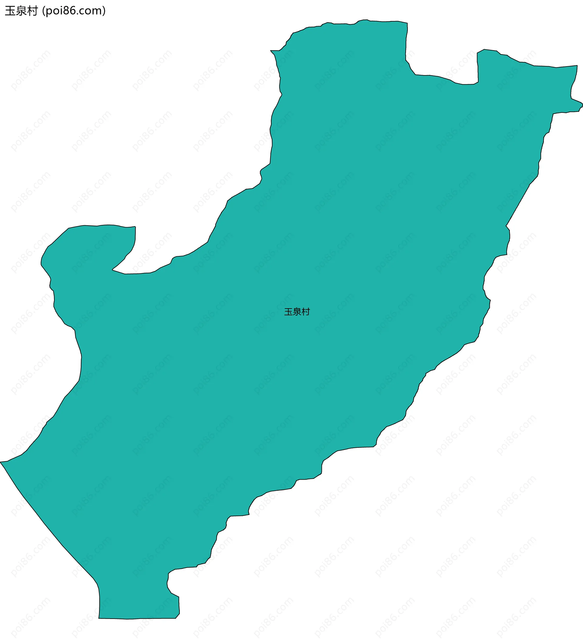 玉泉村边界地图