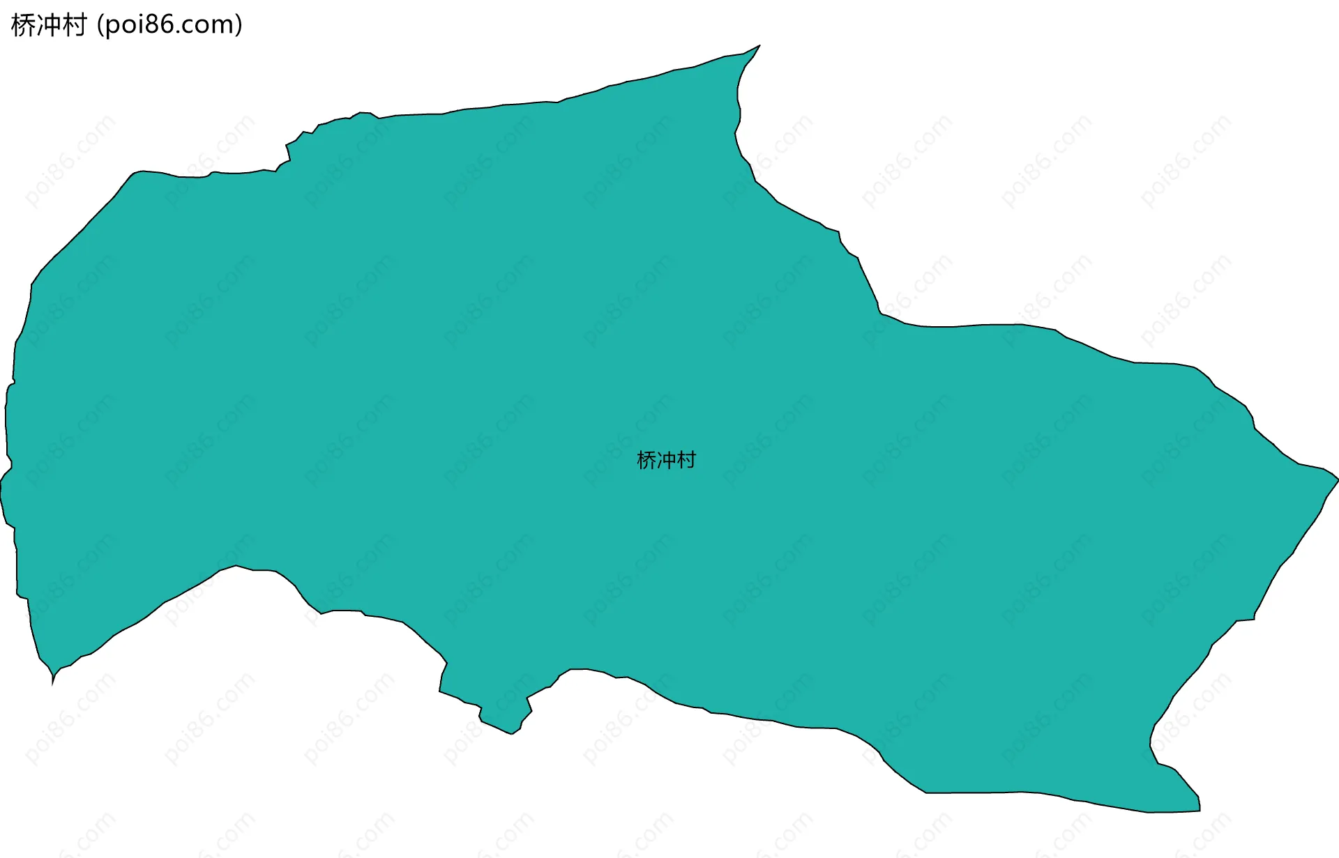 桥冲村边界地图
