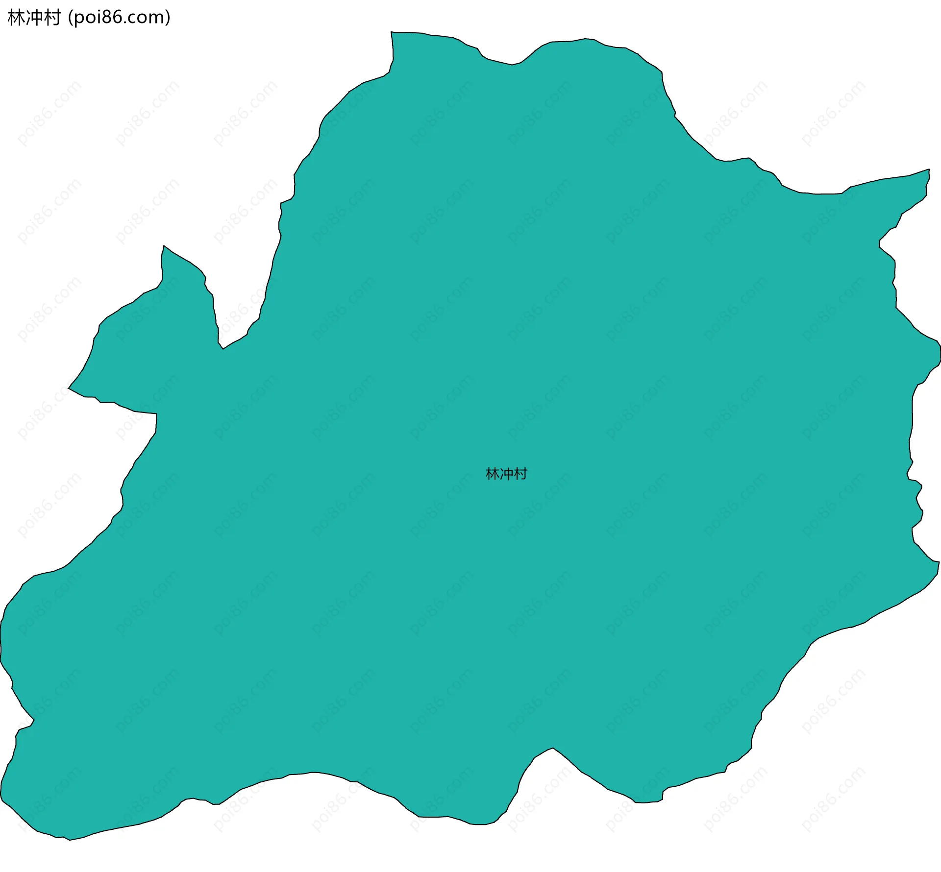 林冲村边界地图