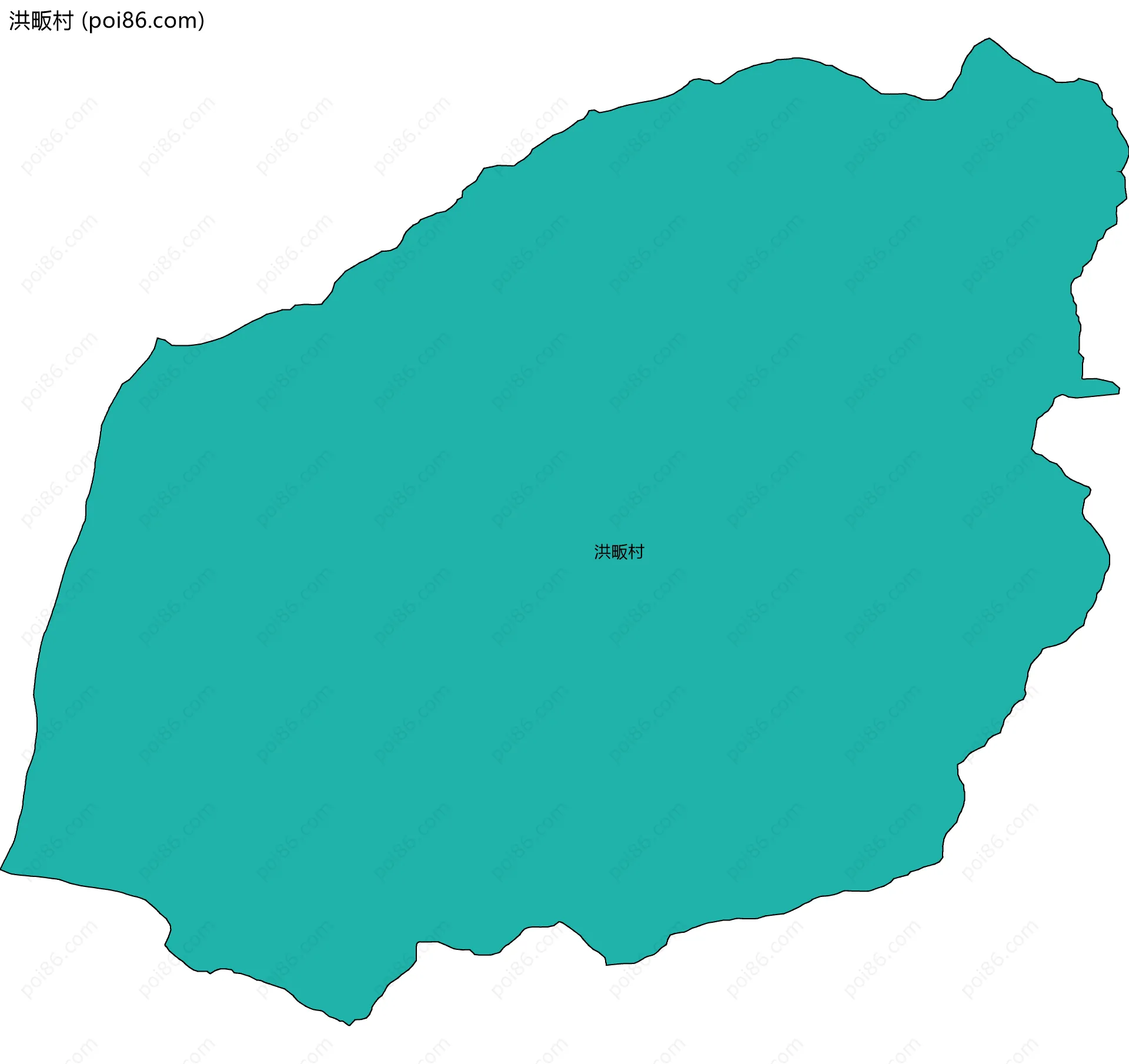洪畈村边界地图