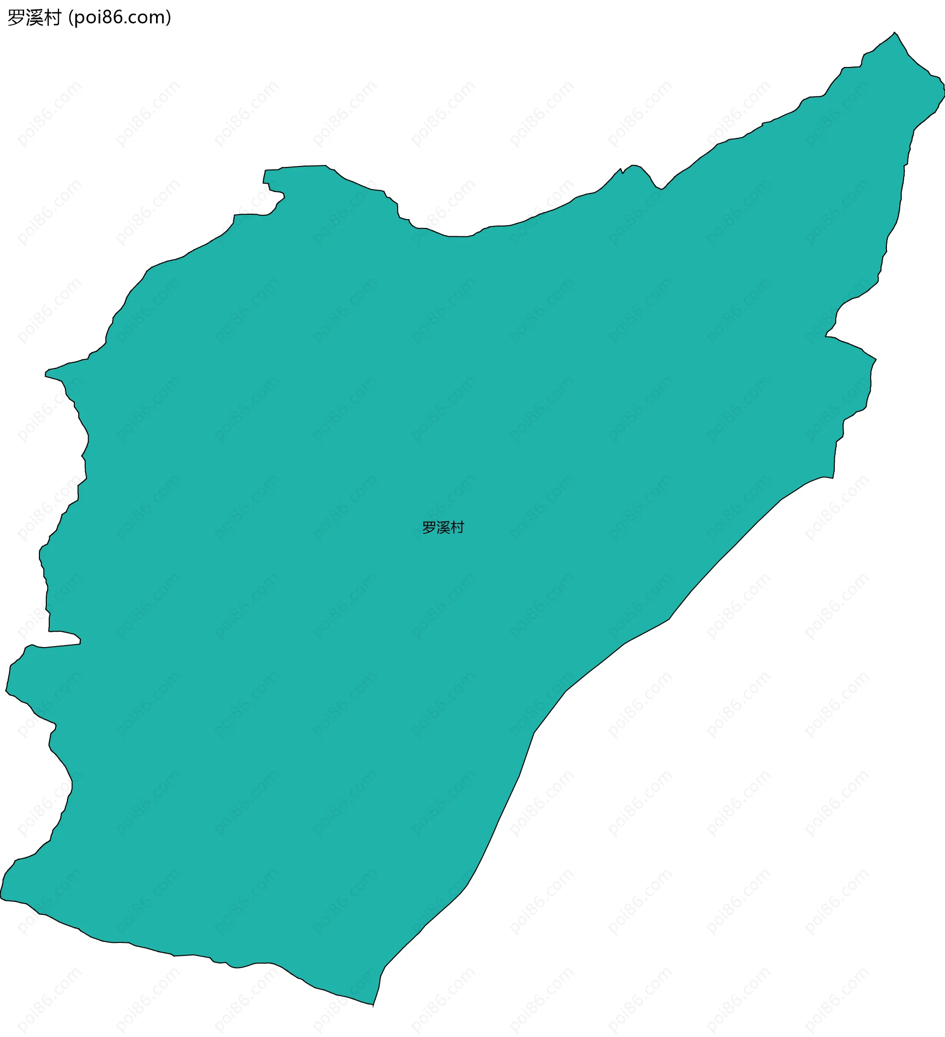 罗溪村边界地图
