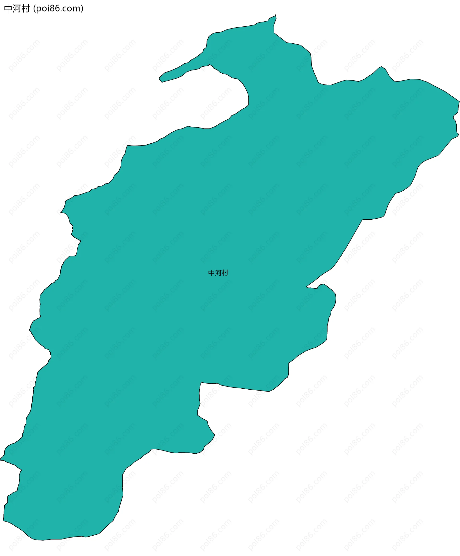 中河村边界地图