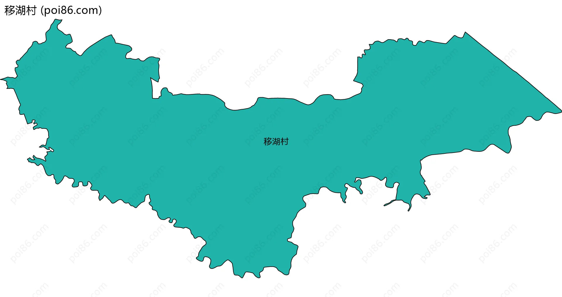 移湖村边界地图