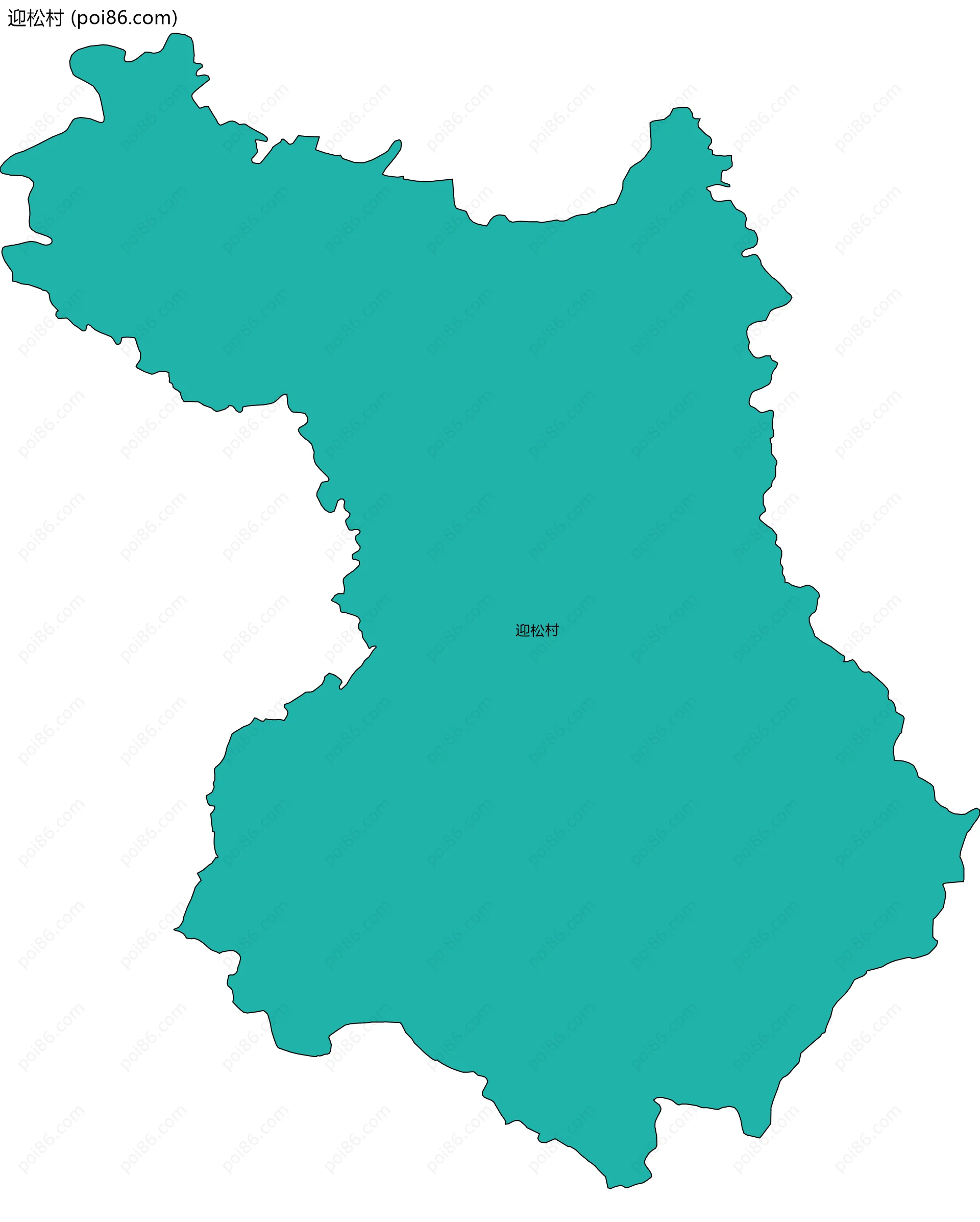 迎松村边界地图