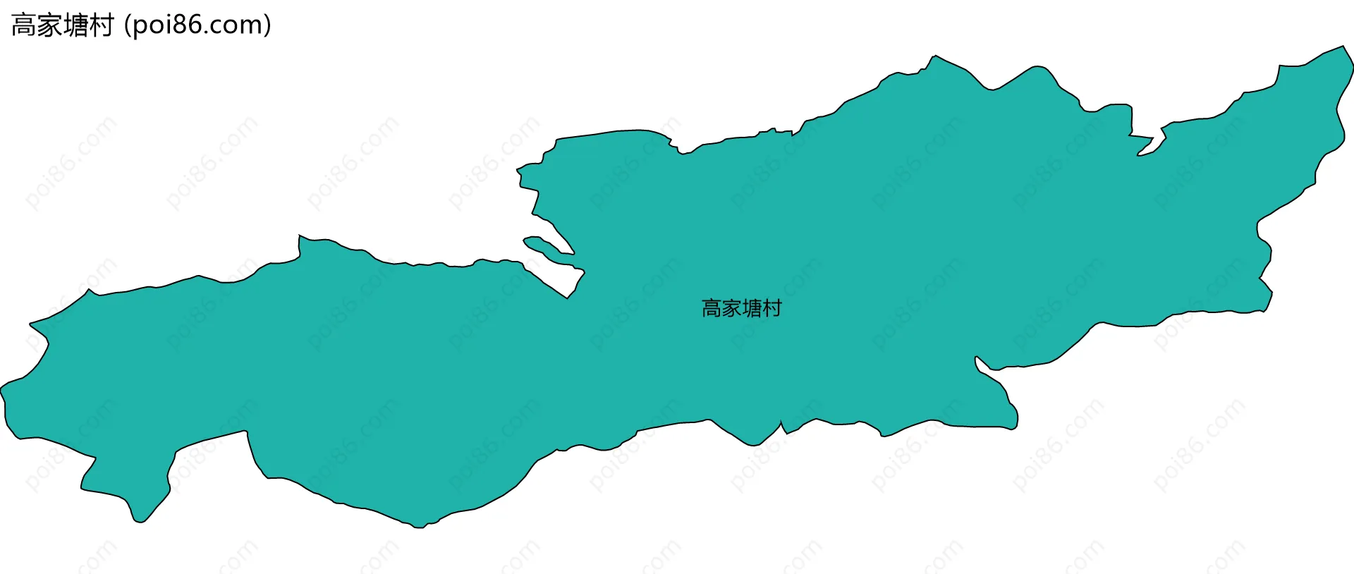 高家塘村边界地图