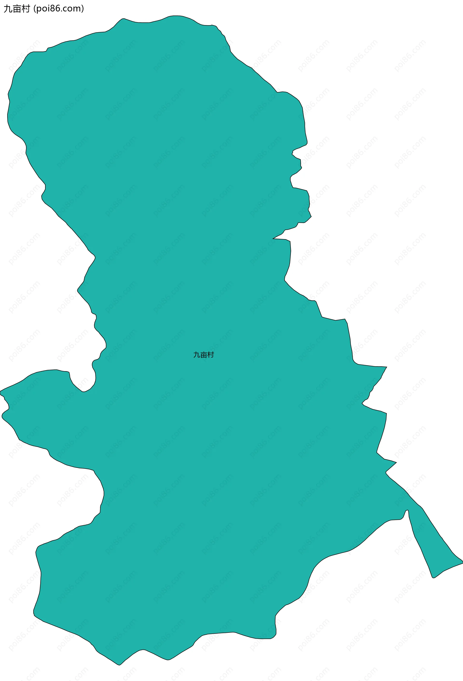 九亩村边界地图