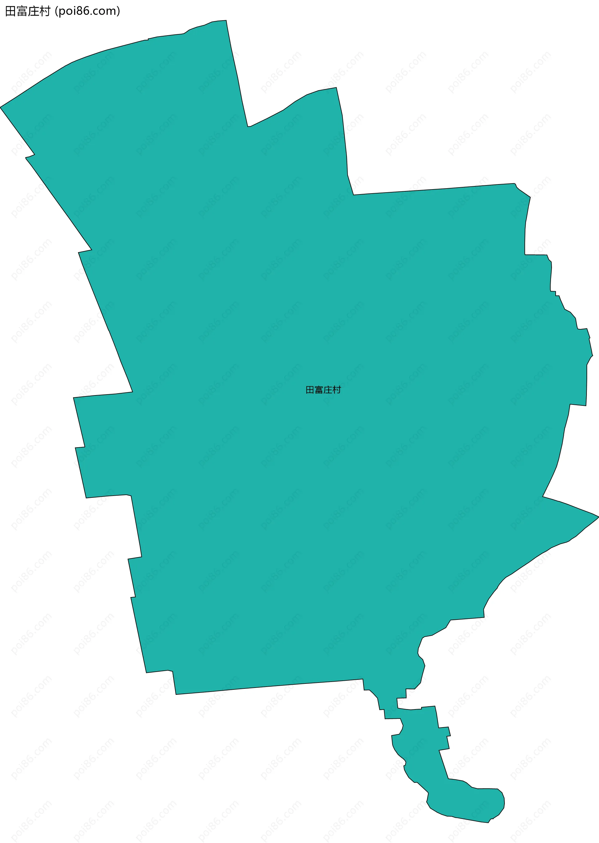 田富庄村边界地图