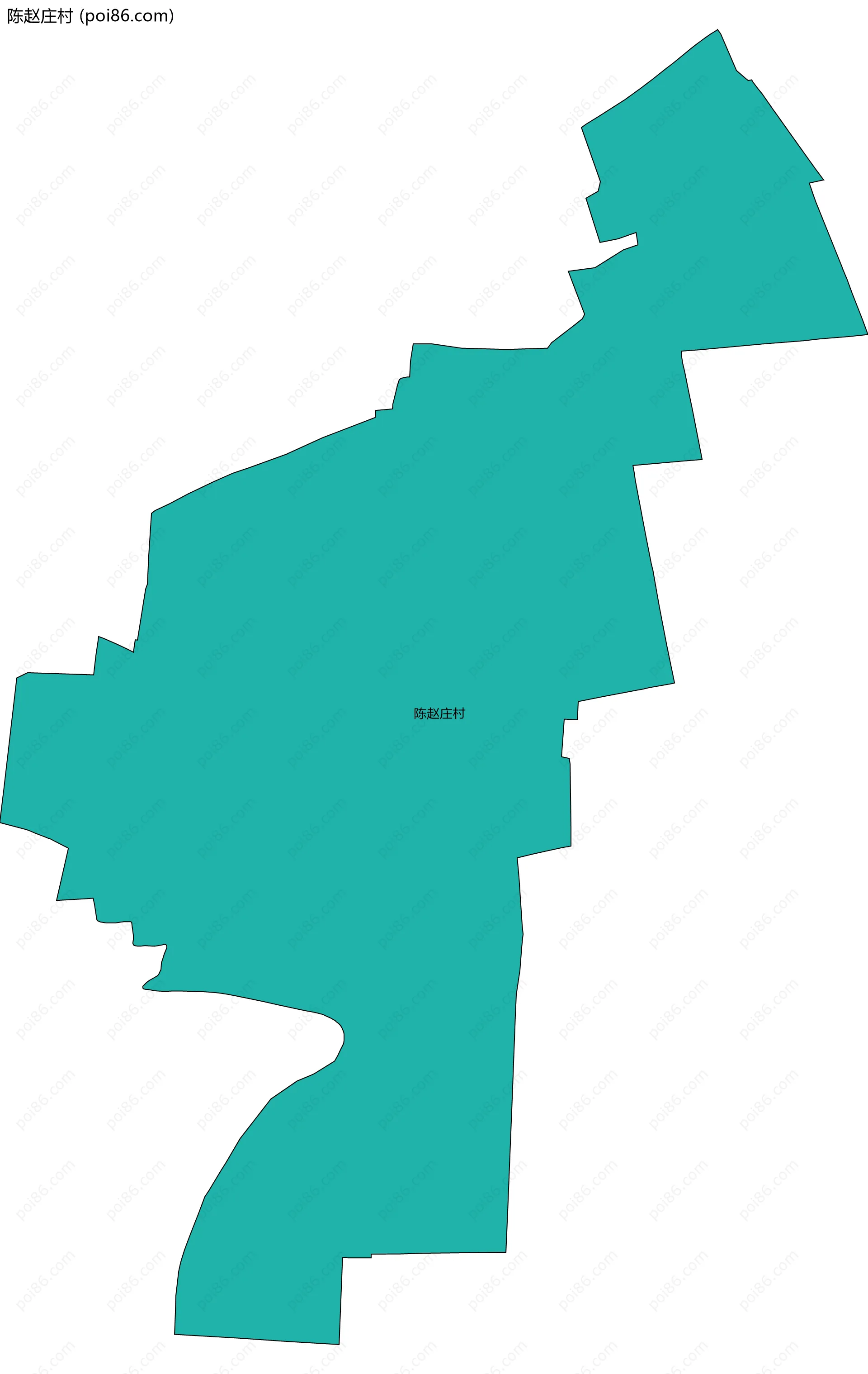 陈赵庄村边界地图