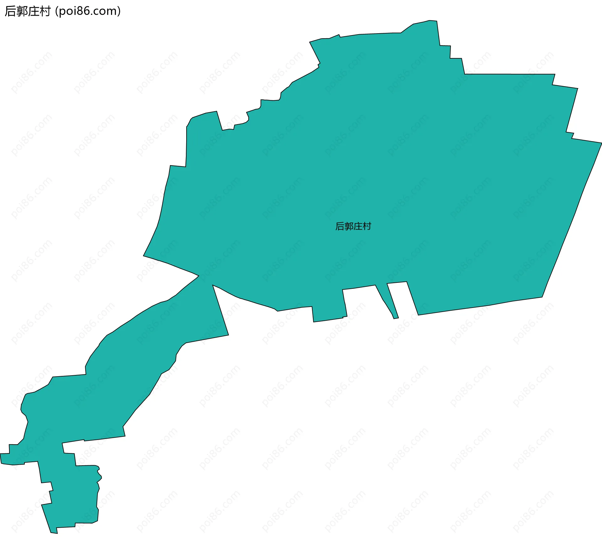 后郭庄村边界地图