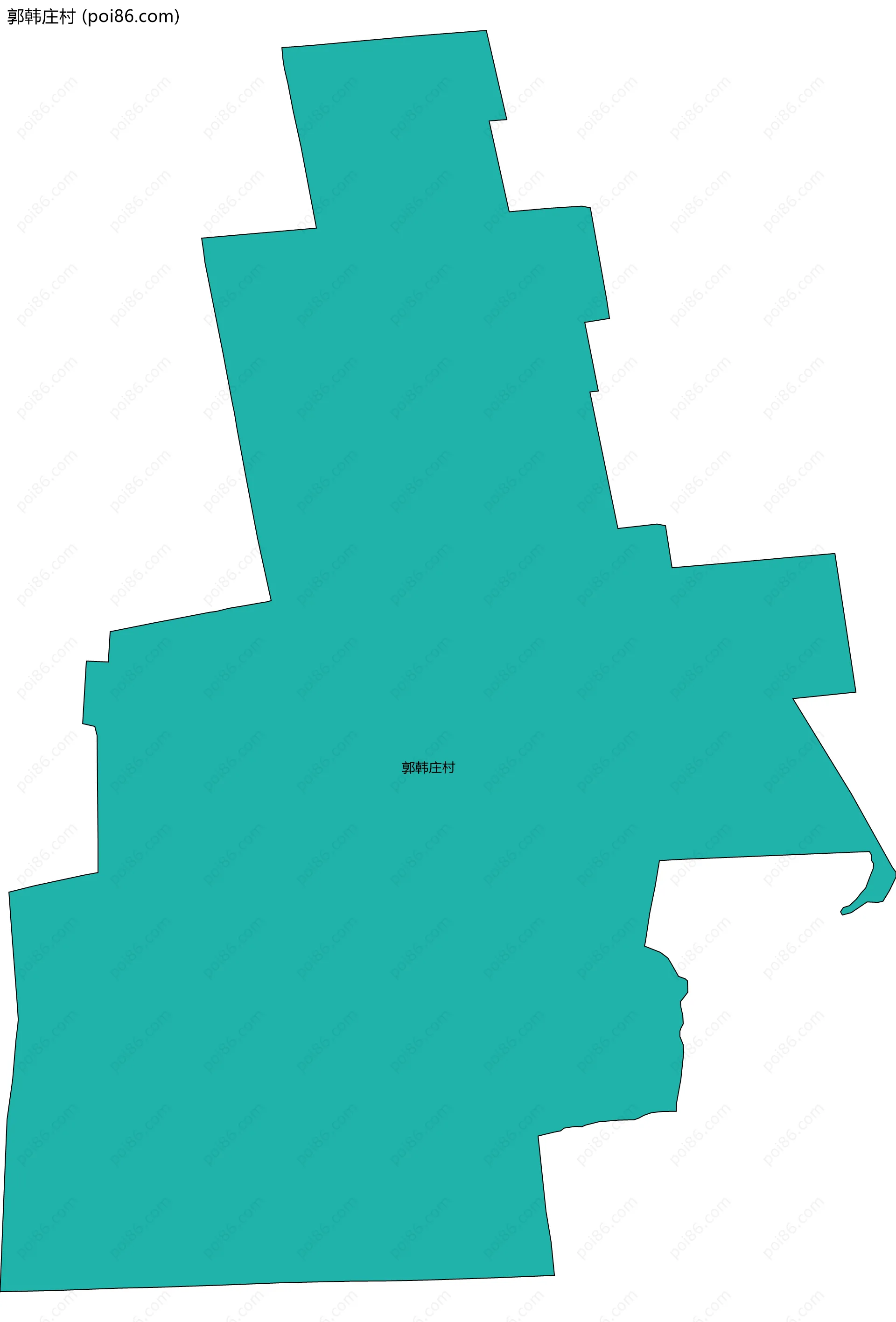 郭韩庄村边界地图