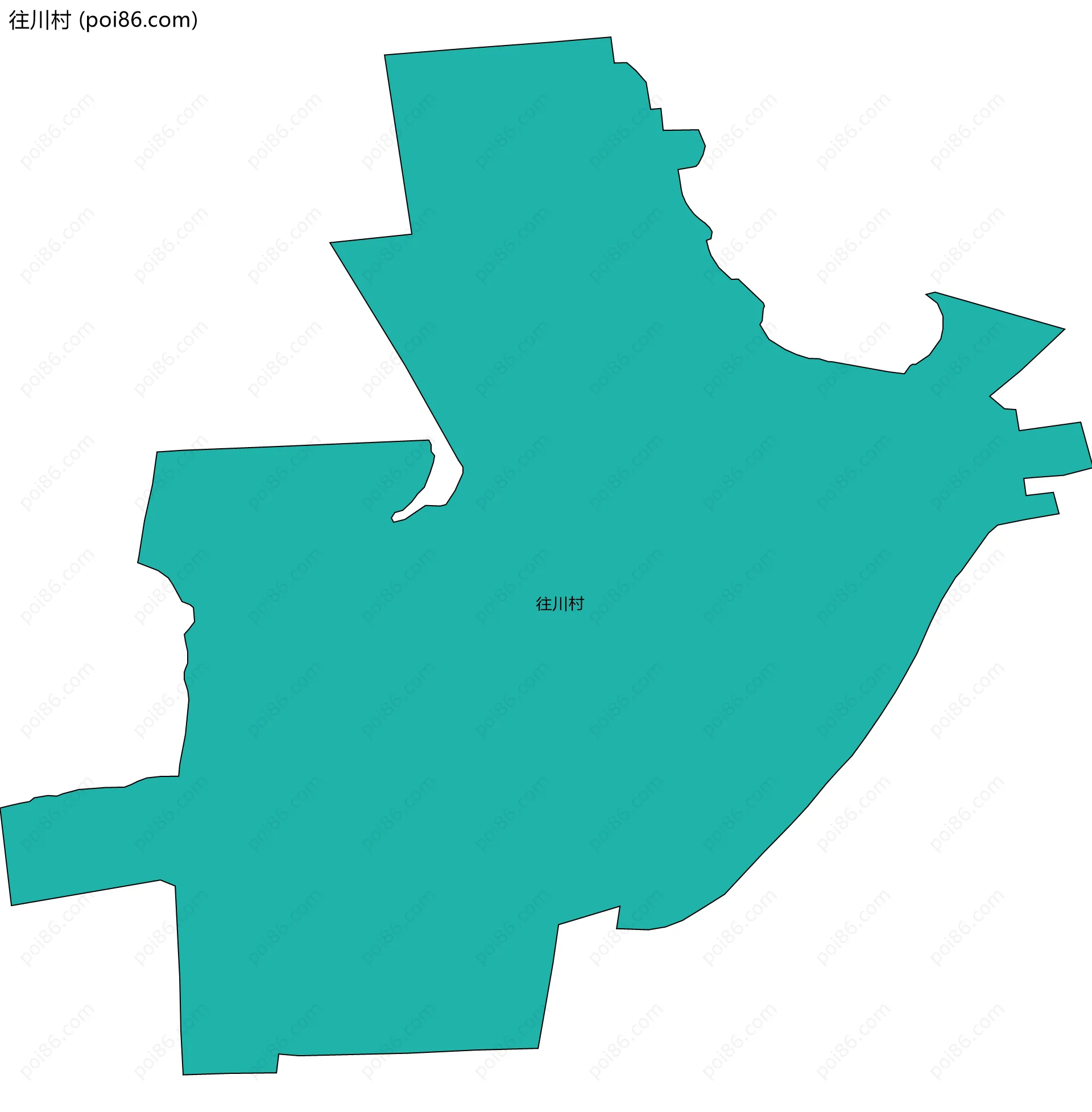 往川村边界地图
