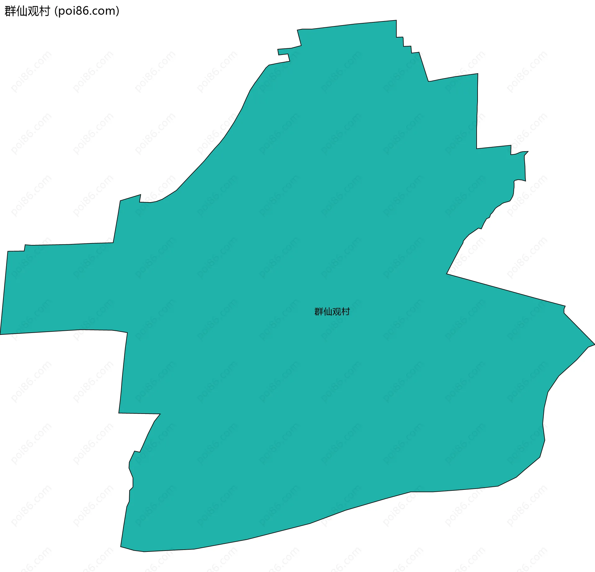 群仙观村边界地图