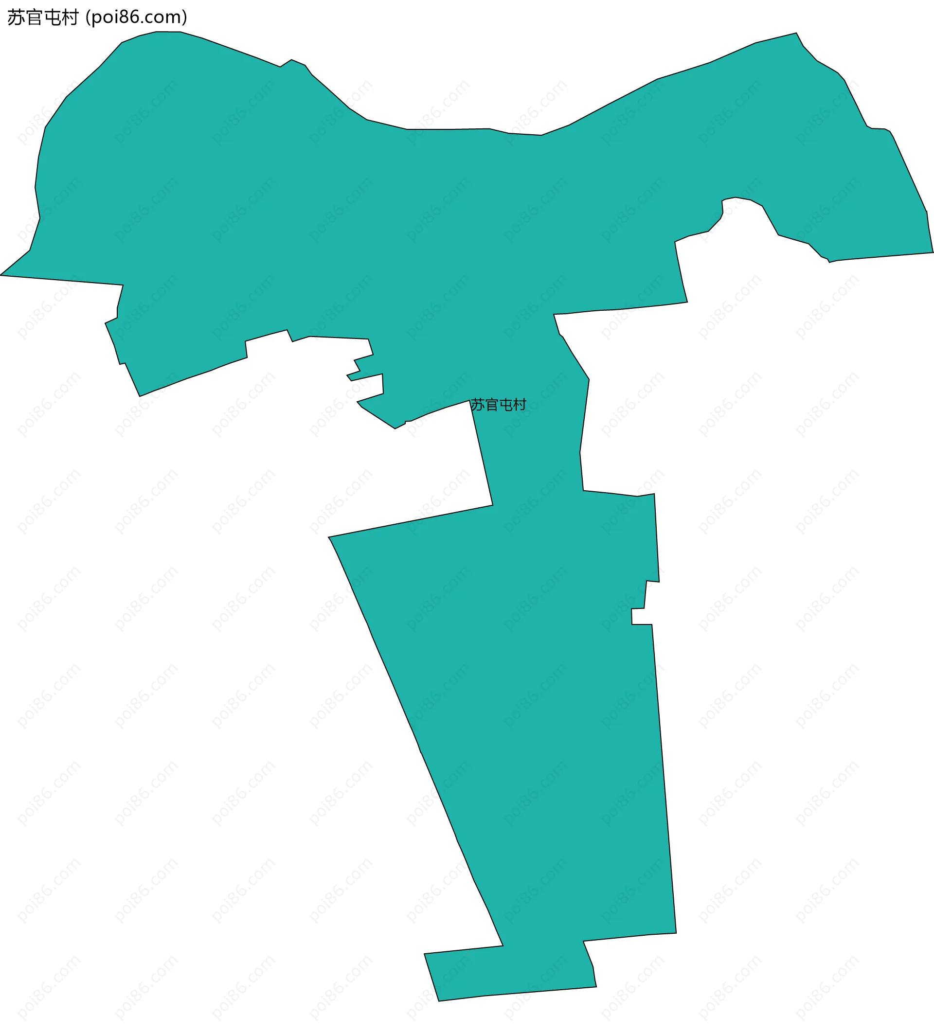 苏官屯村边界地图