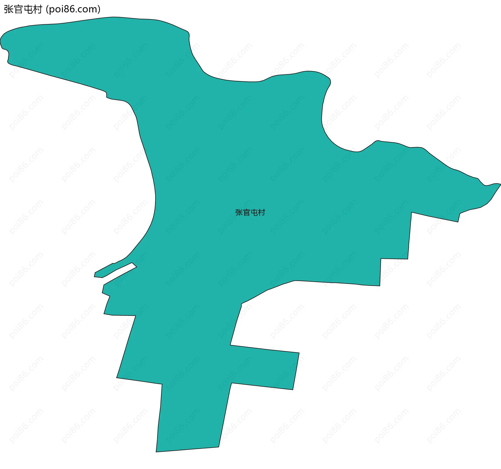 张官屯村边界地图