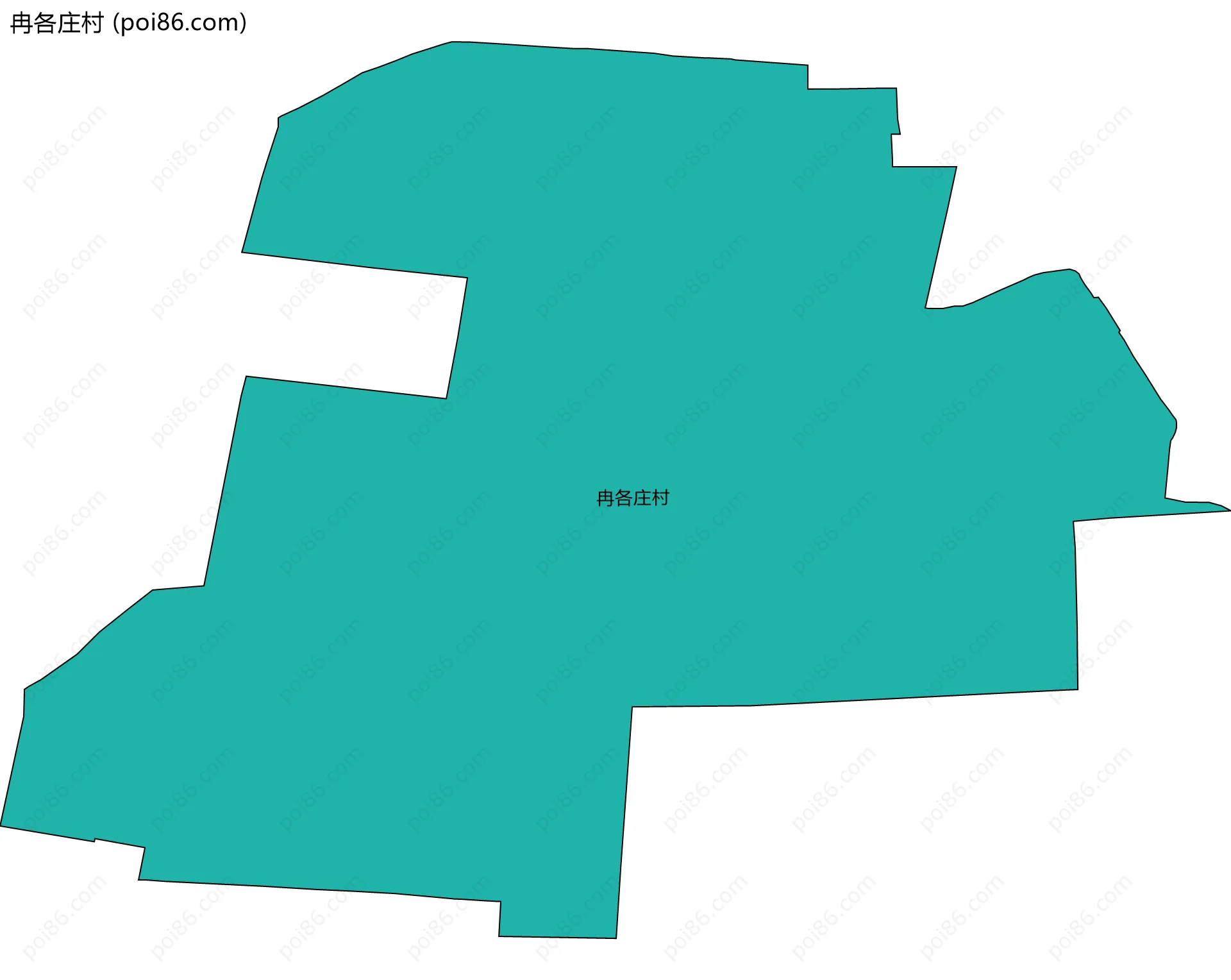 冉各庄村边界地图