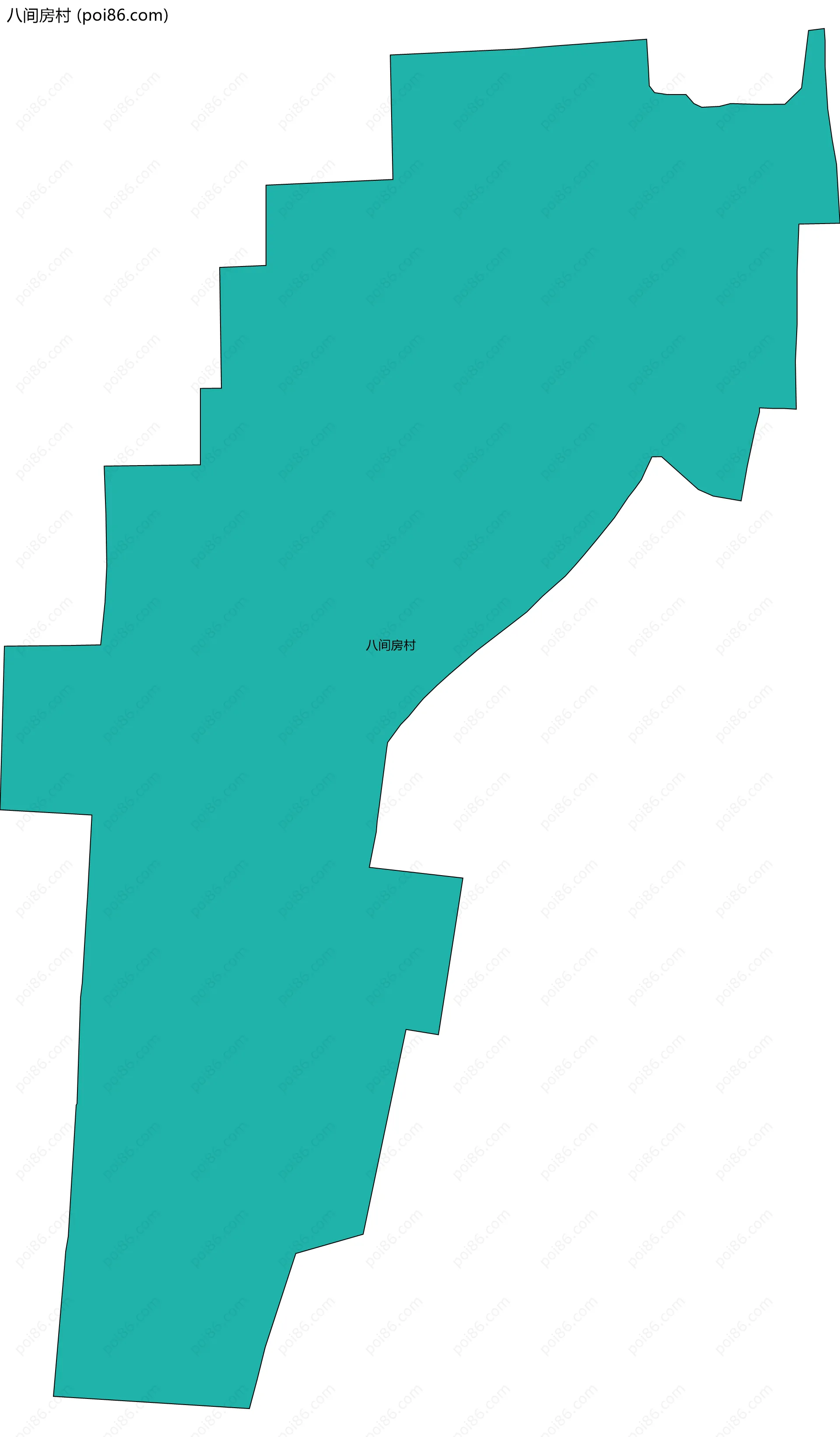 八间房村边界地图