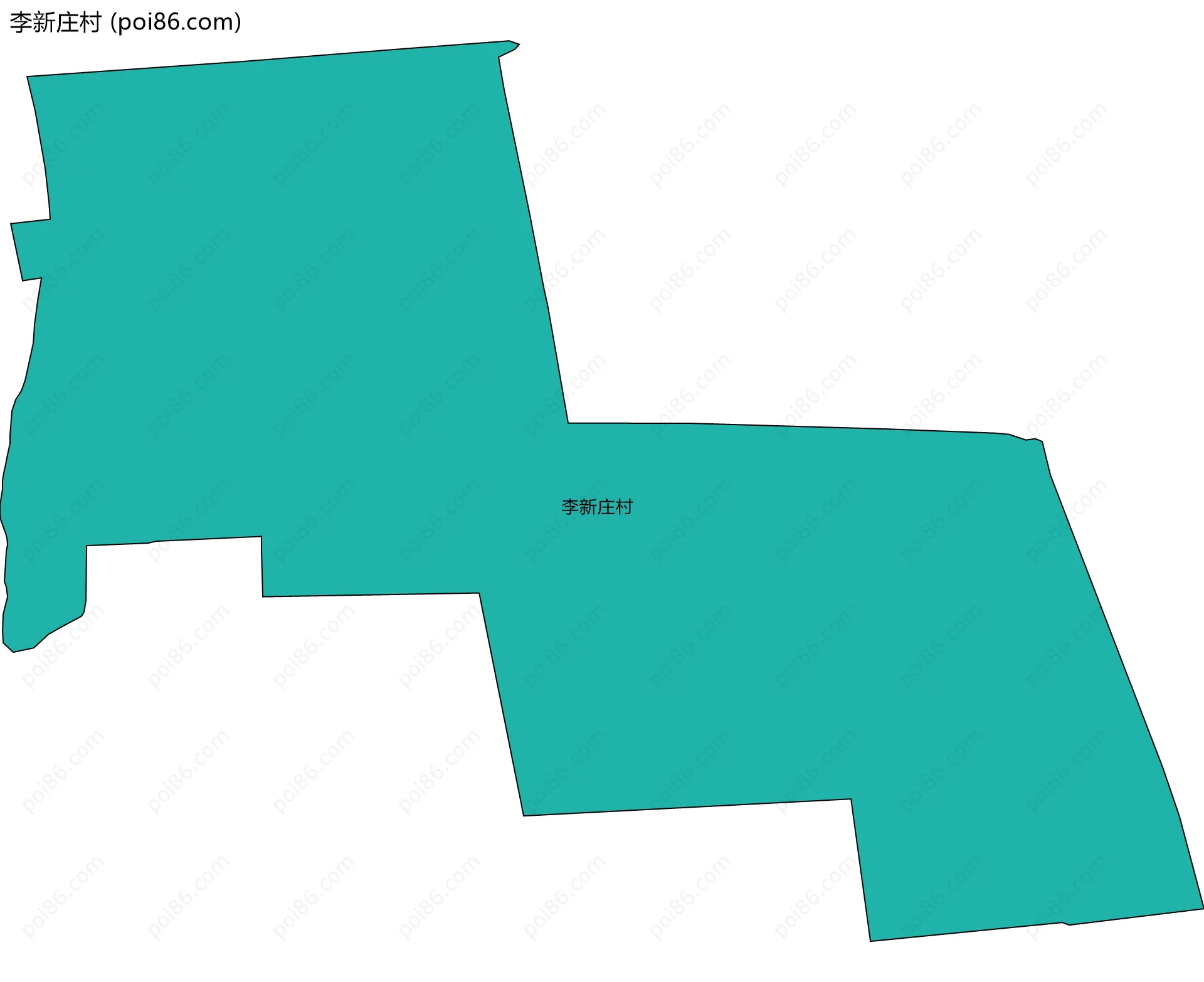 李新庄村边界地图